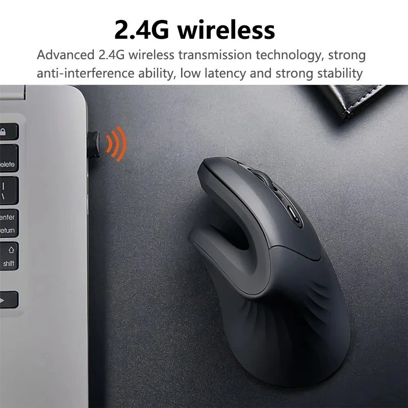 Ergonomic Optical Vertical Mouse 2.4G Wireless DPI Adjustable 800/1200/1600