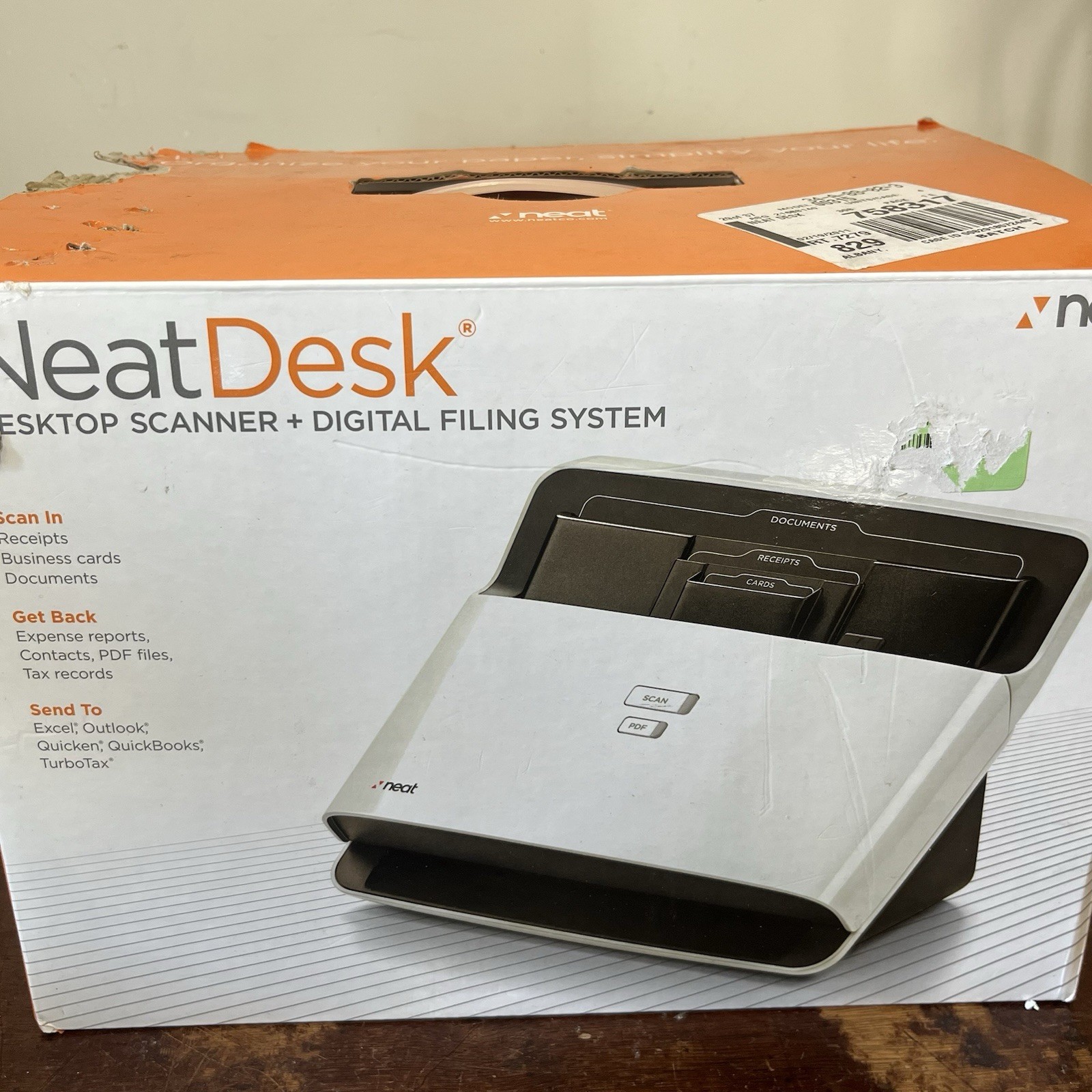 Neat Desk Neatdesk Desktop Document Receipt Scanner New Open/damaged Box