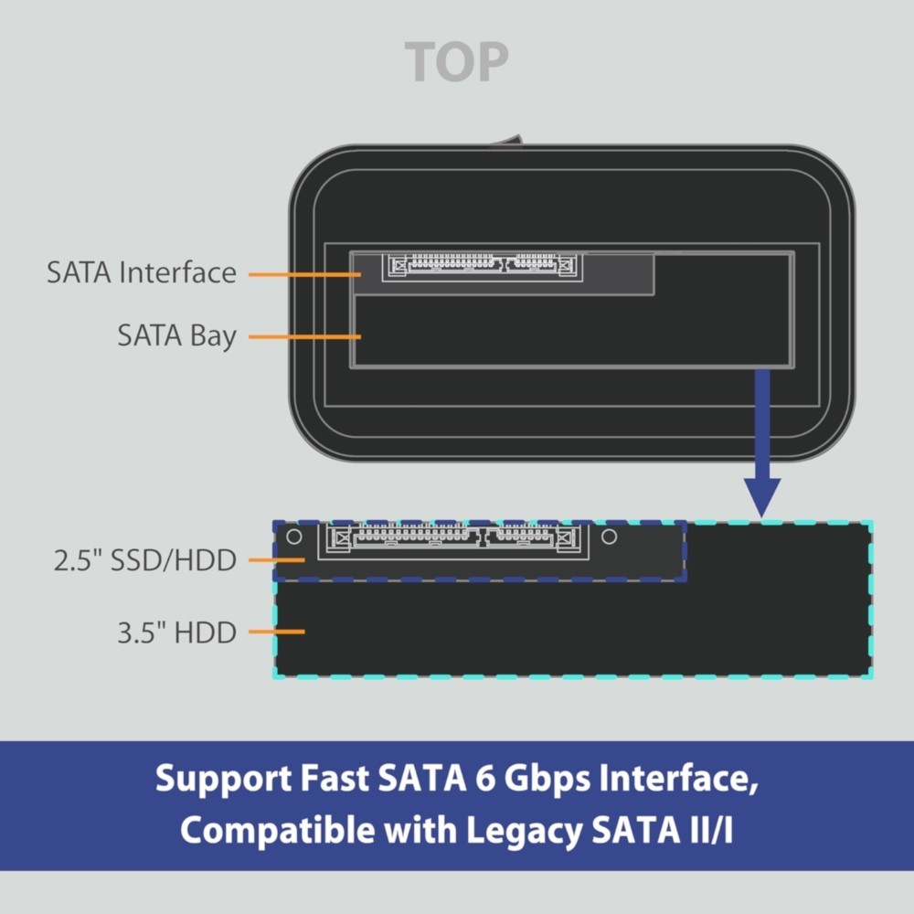 NexStar JX, USB 3.2 Gen2x1, USB C, Single Bay Storage Dock for SATA Drive
