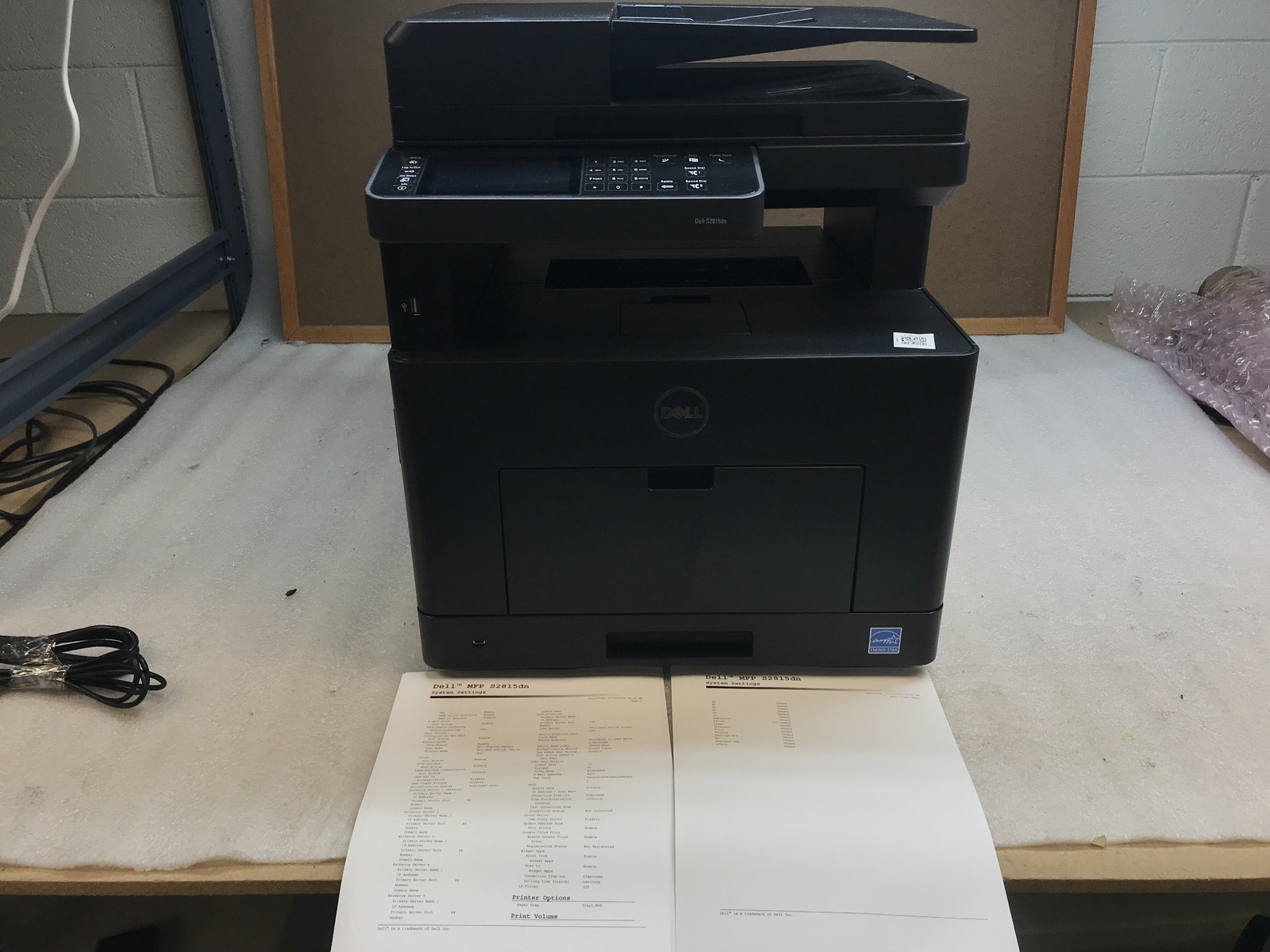 Dell S2815DN Duplex 1200 x 1200 dpi USB Monochrome Laser MFP Printer 19K Page Ct