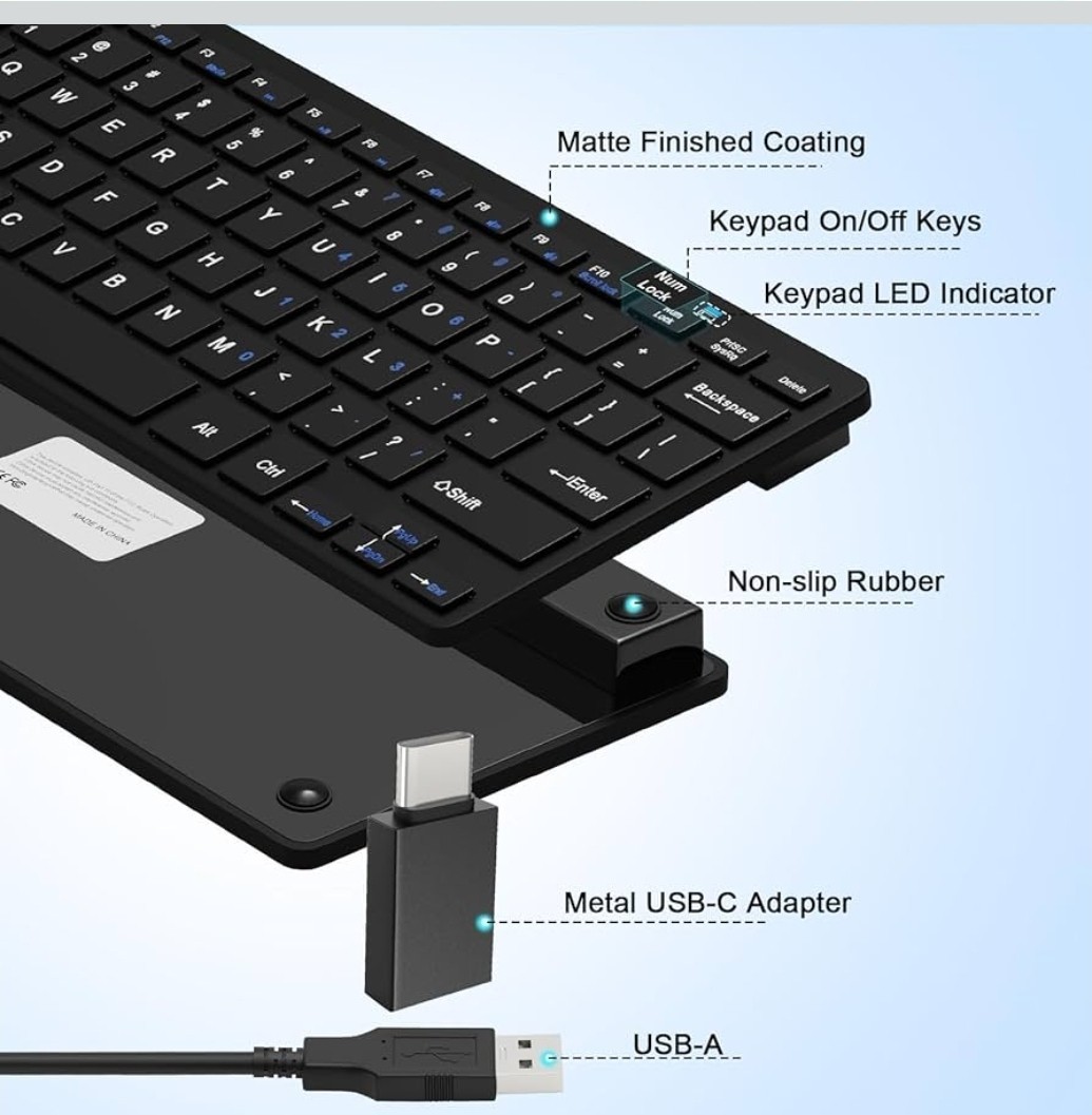 Yorunohoshi 78-Key Wired Apple Keyboard – Chocolate Scissor Keys, USB-A & USB-C