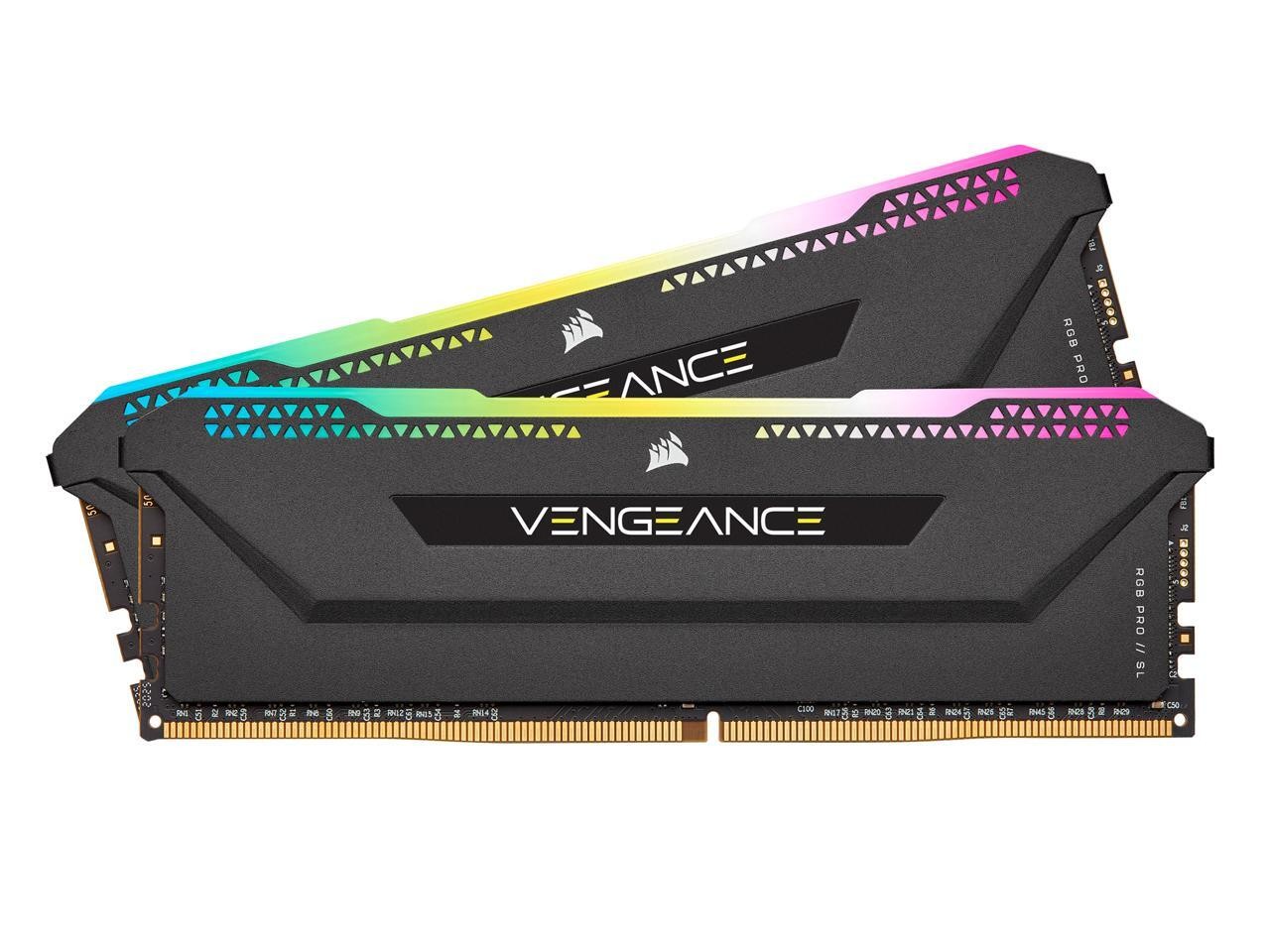 CORSAIR Vengeance RGB Pro SL 32GB (2 x 16GB) 288-Pin PC RAM DDR4 3200 (PC4 25600