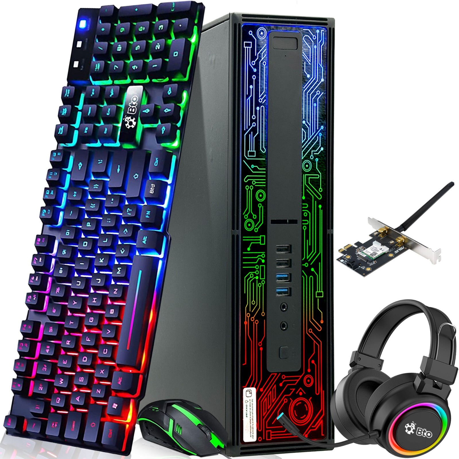HP ProDesk G2 RGB Desktop PC i7-6th 32GB 2TB SSD 2TB HDD Keyboard & Mouse Win 10