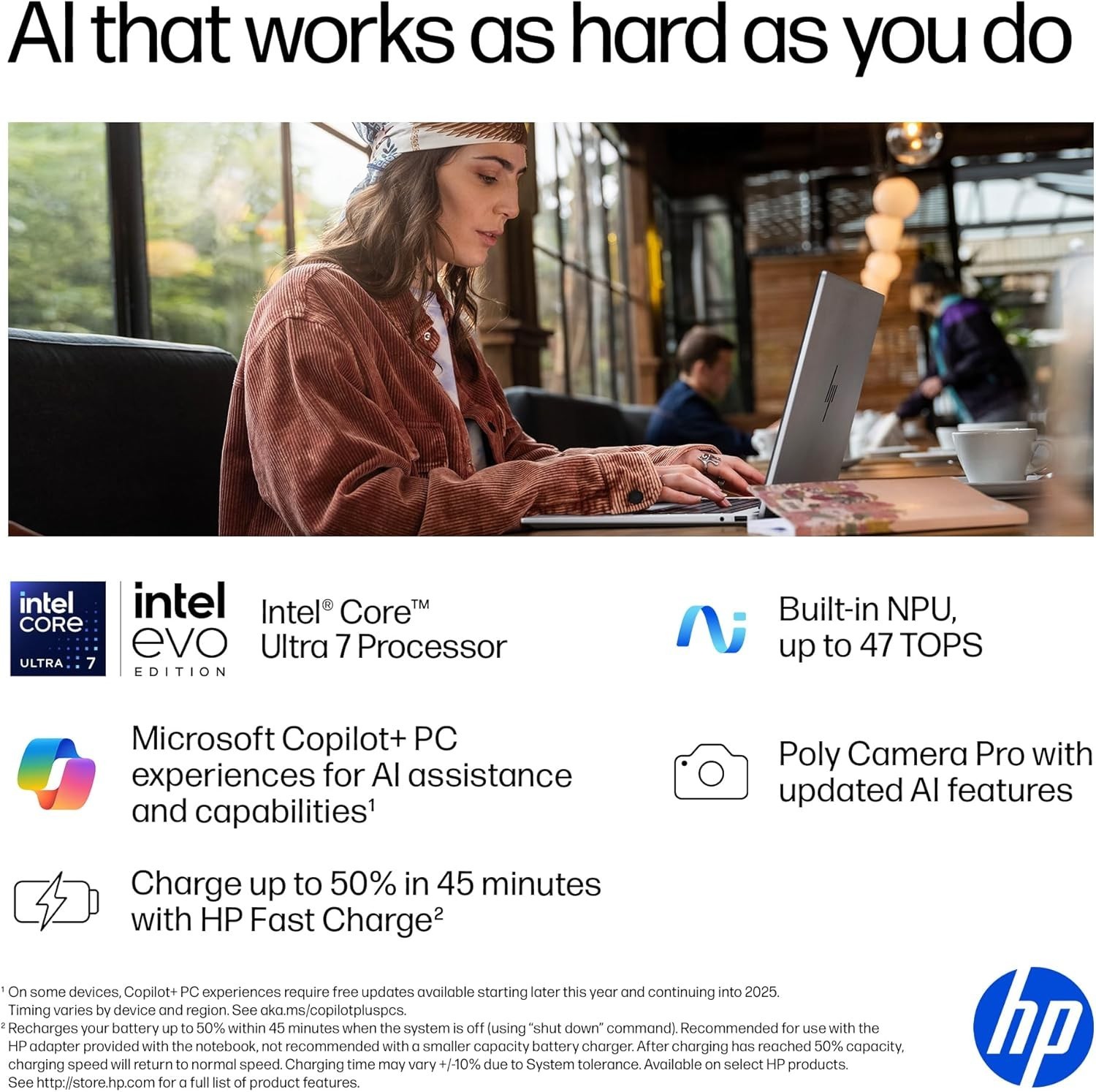 HP OmniBook 7 2-in-1 16″ 3K OLED Touch Laptop Intel Ultra 7 258V 32GB 2TB SSD