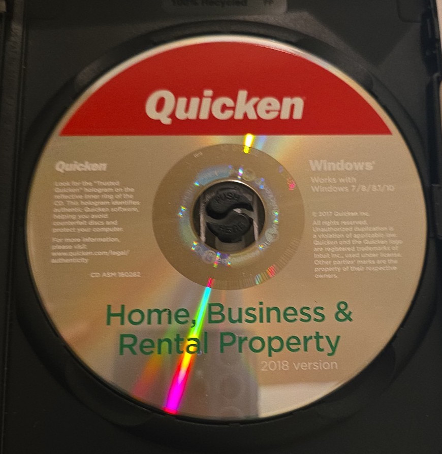 QUICKEN Home, Business & Rental 2018 For WINDOWS 7/8/8.1/10