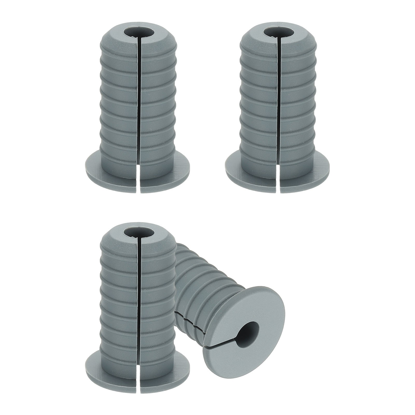 4 Pcs 3/4″ Wall Grommet Cable Routing Kit for 0.28″ (7mm) Hole Gray