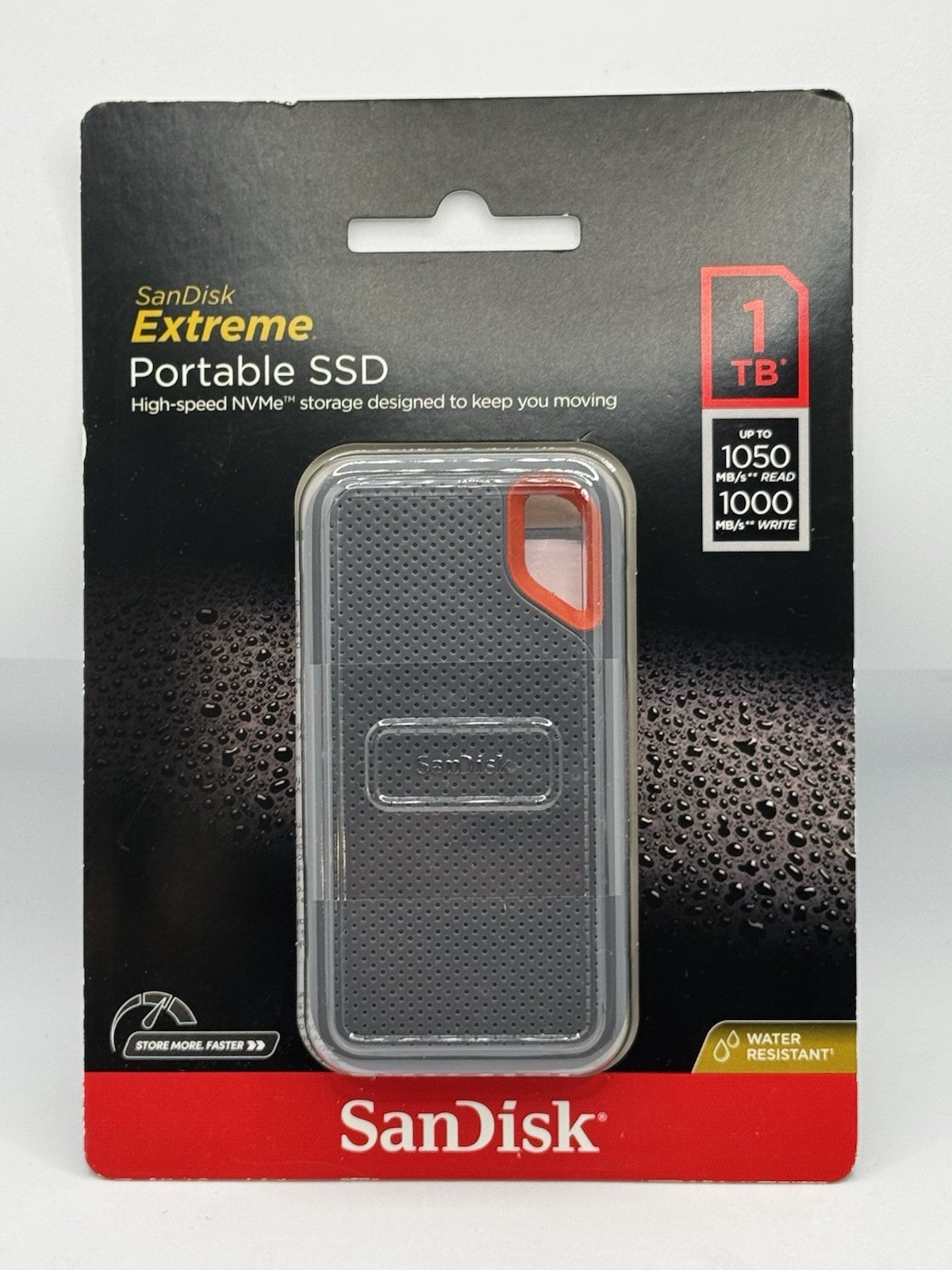 SanDisk Extreme 1TB, USB-C Portable External SSD – Black (SDSSDE61-1T00-AT)