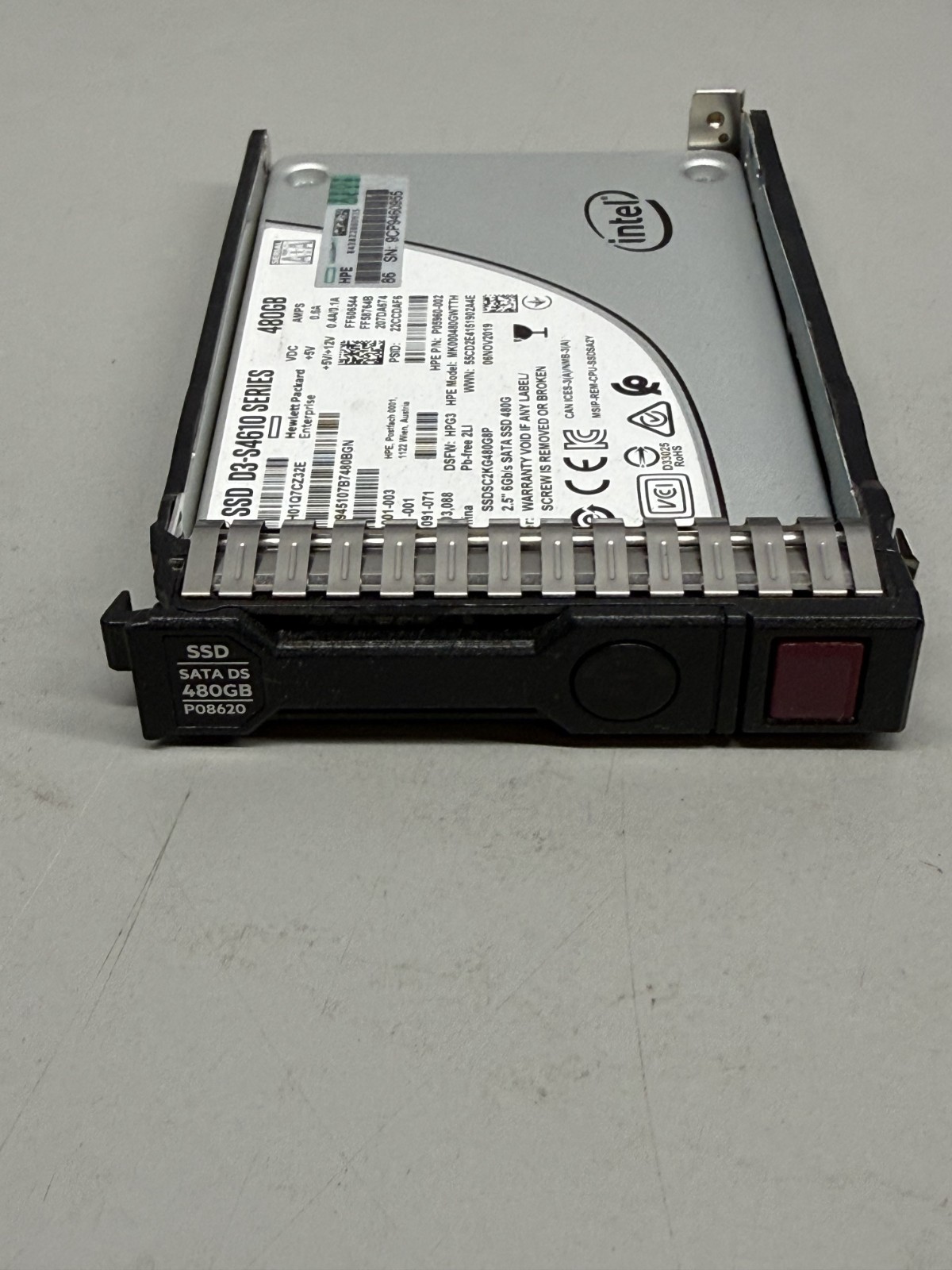 Qty Available – HPE Intel SSD D3-S4610 SERIES 480GB