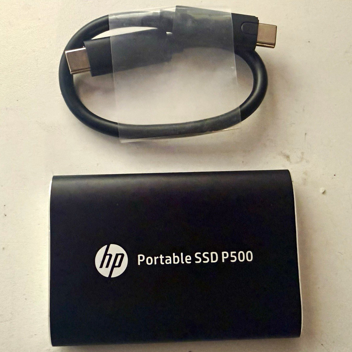 HP P500 Portable External SSD 1TB USB-C Solid State Drive, Black