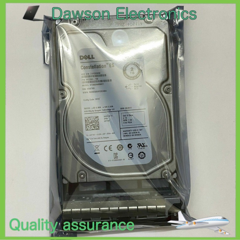 NewDELL Seagate ST2000NM0001 2TB SAS 7.2K 6Gb/s 3.5” HDD Original w/ Caddy tray