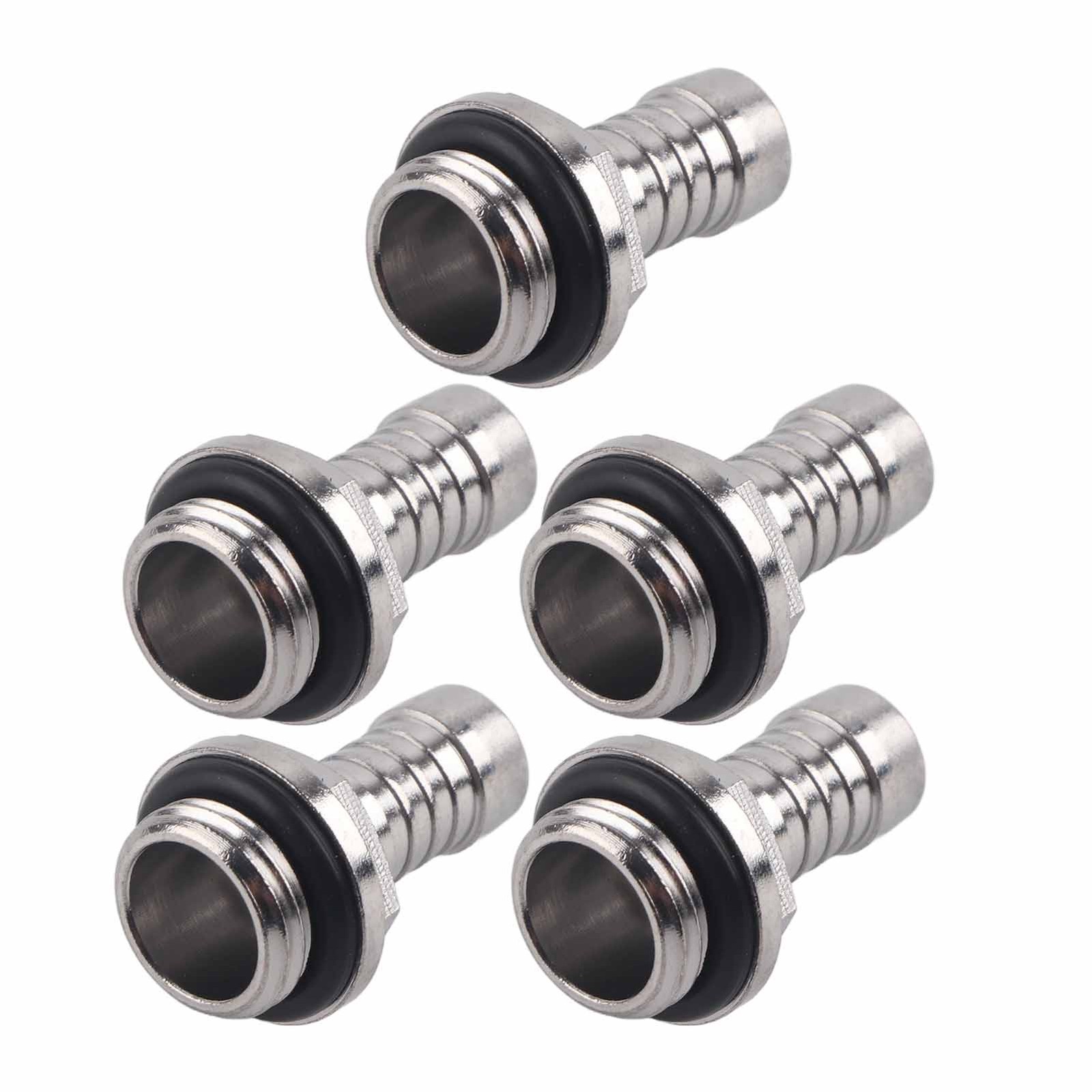 NEW 6 PCS PC Water Cooling TwoTouch Fitting G1/4 Thread Barb Connector For Tube