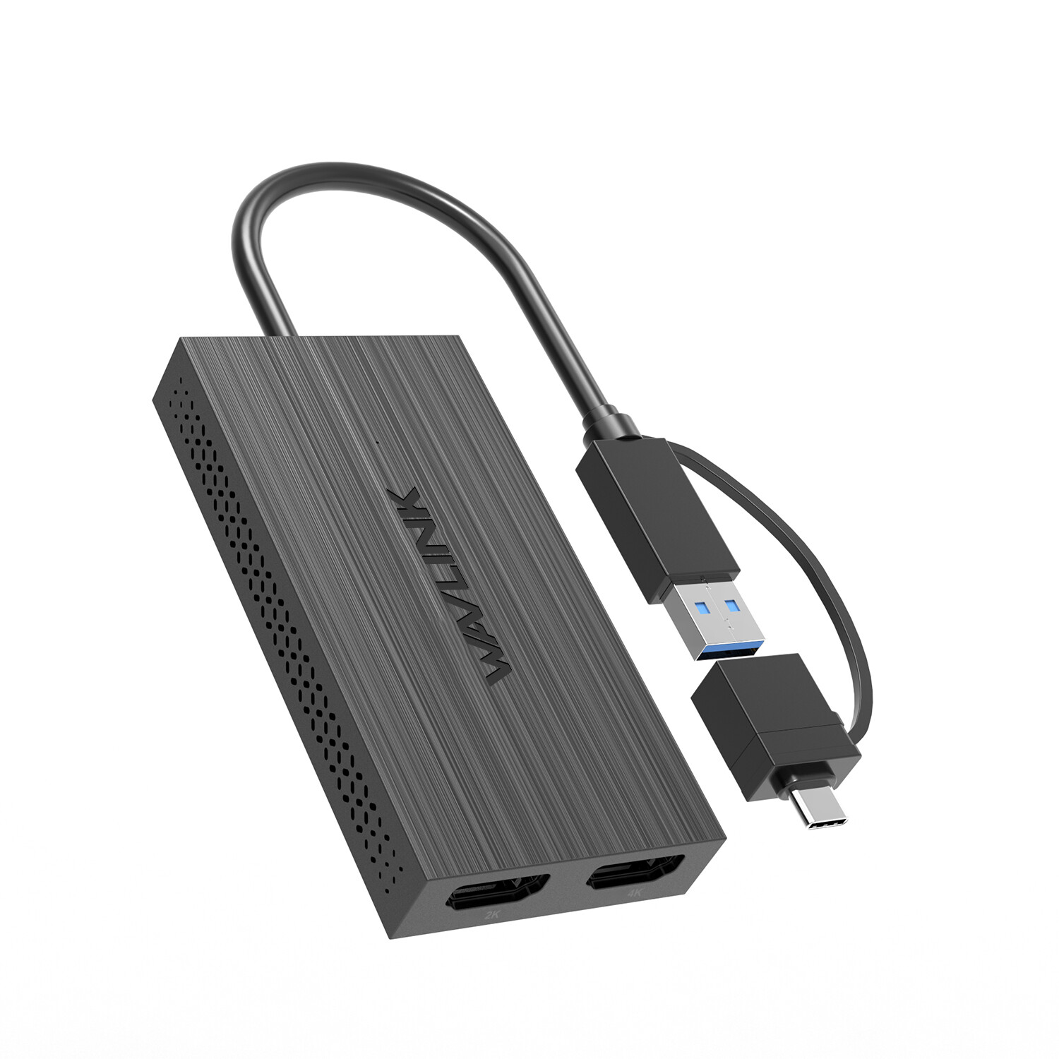 USB C/USB 3.0 to HDMI Video Cable Adapter 2K/4K 2 HDMI For PC Laptop HDTV LCD TV