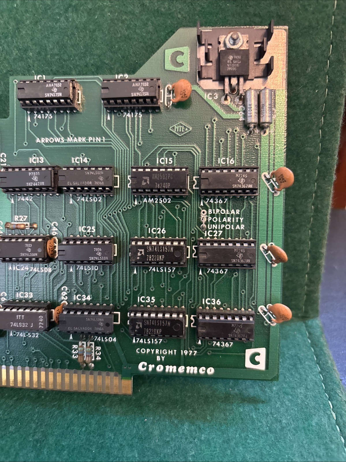 Cromemco D+7A I-O Vintage 1977 Computer Board Lot H
