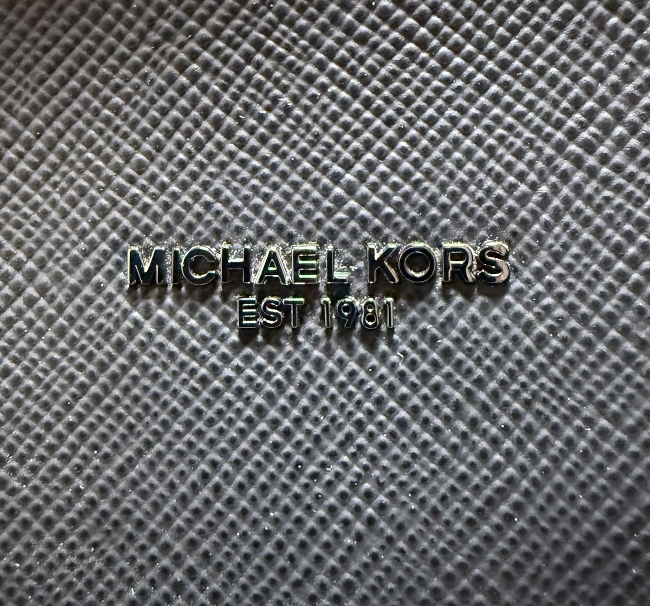 Michael Kors Harrison Front Zip Briefcase Laptop Bag Black Leather