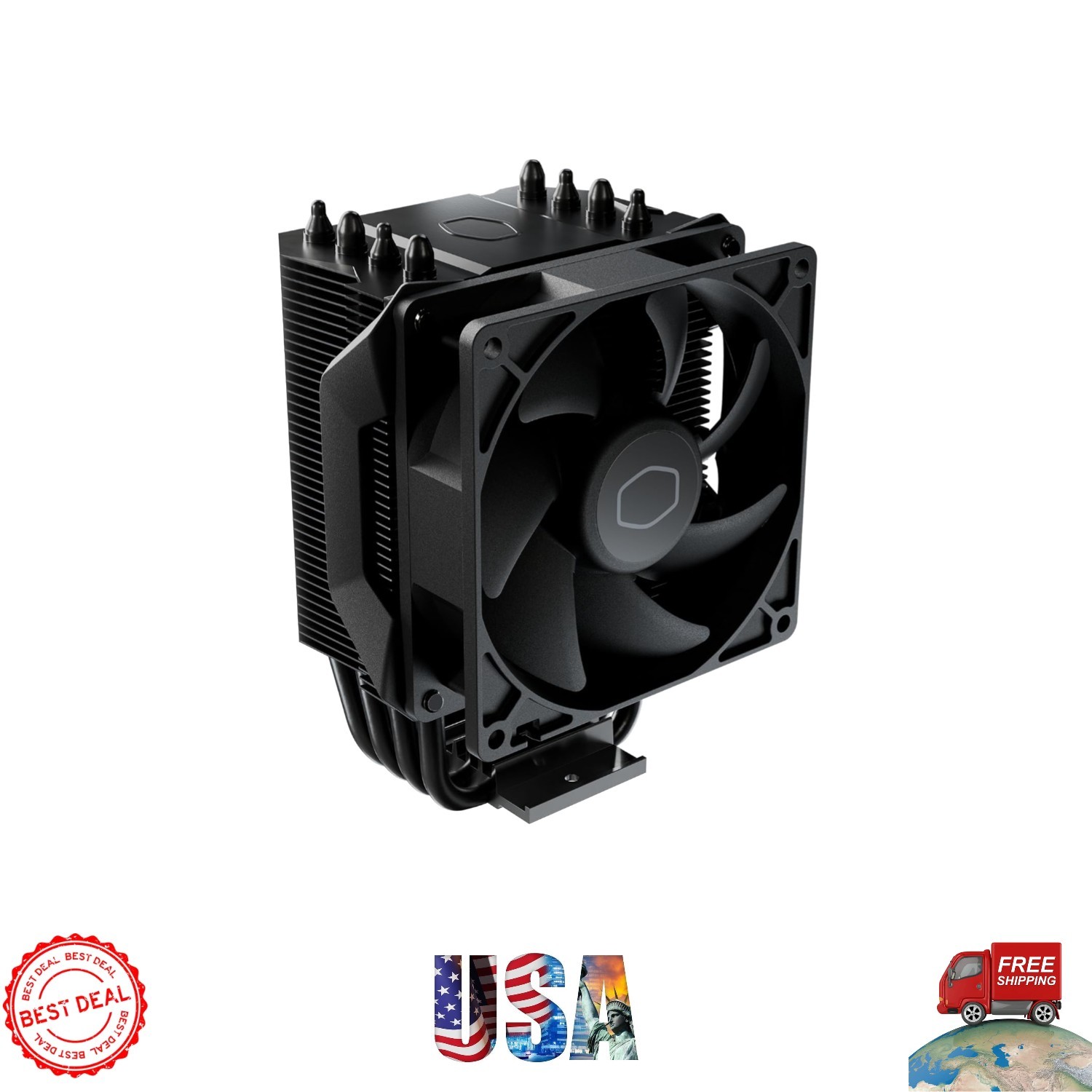 Hyper 411 Nano CPU Air Cooler – Sleek Black Design, 136mm Tall for AMD & Intel