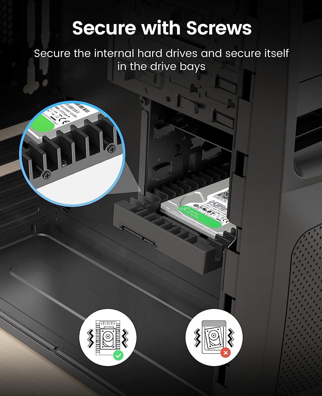 ORICO 1-5PACK SSD SATA Mounting Bracket 2.5 to 3.5 Hard Drive Adapter Caddy Tray