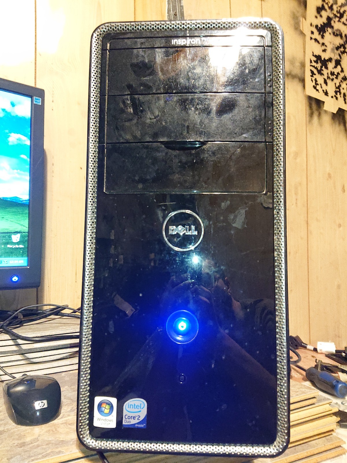 Dell Inspiron 518 mini tower Core 2 Duo Windows XP 160GB HDD 1GB RAM Radeon HD