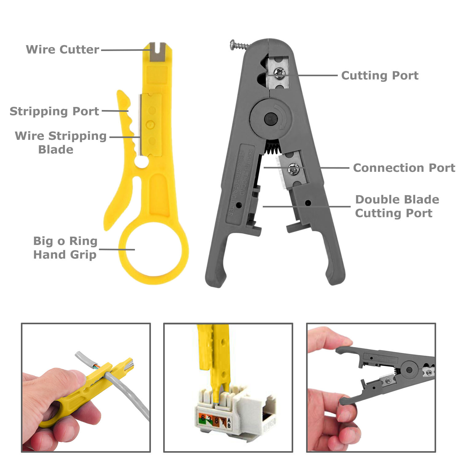 Rj45 Crimping Tool Kit Set For CAT5/CAT6 Lan Cable Tester Network Repair Tools