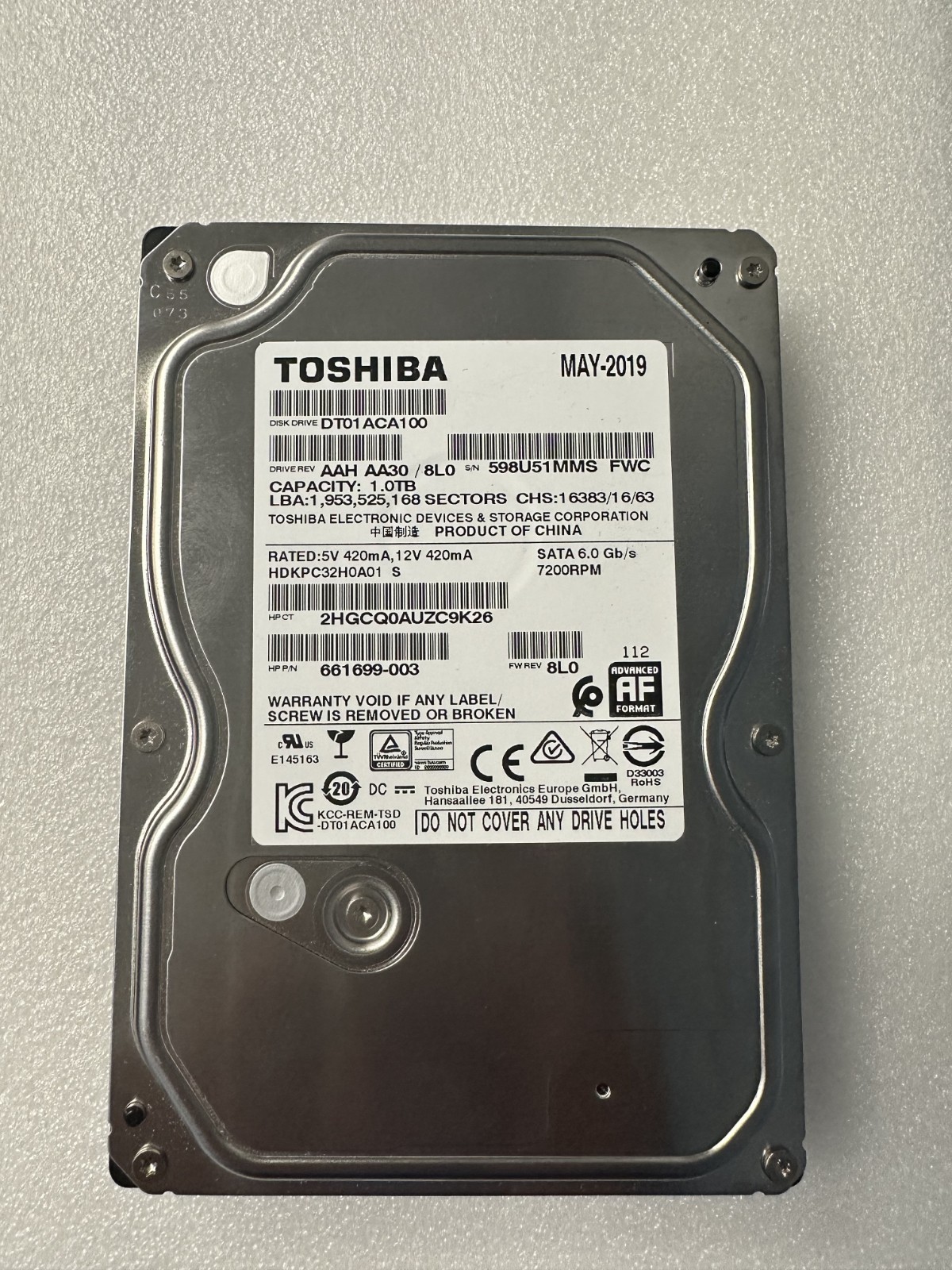 Toshiba DT01ACA100 1 TB 3.5″ SATA III 3.5 in Desktop Hard Drive