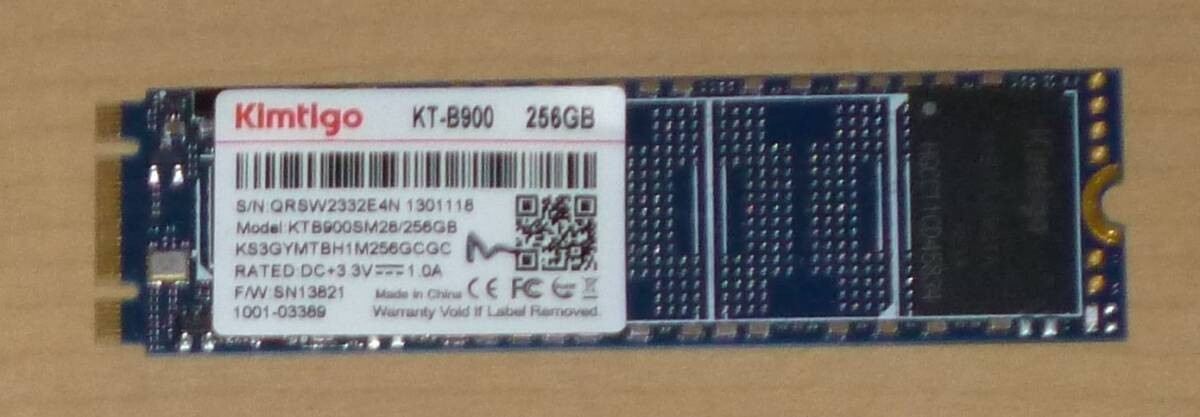 Used SSD Kimtigo KT-B900 M.2 2280 SATA3 256GB Read:520MB/s Write:500MB/s MTBF:1.