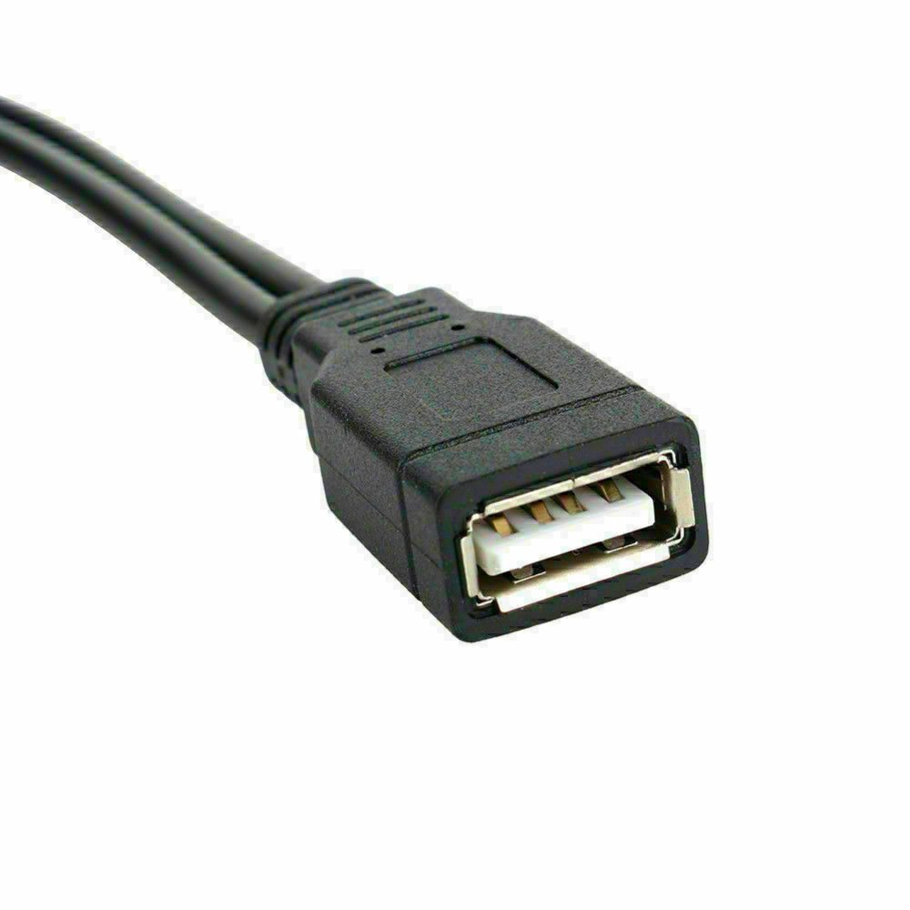 USB 2.0 Female to 2 Dual USB Male Power Adapter Y Splitter Cable Cord Connector
