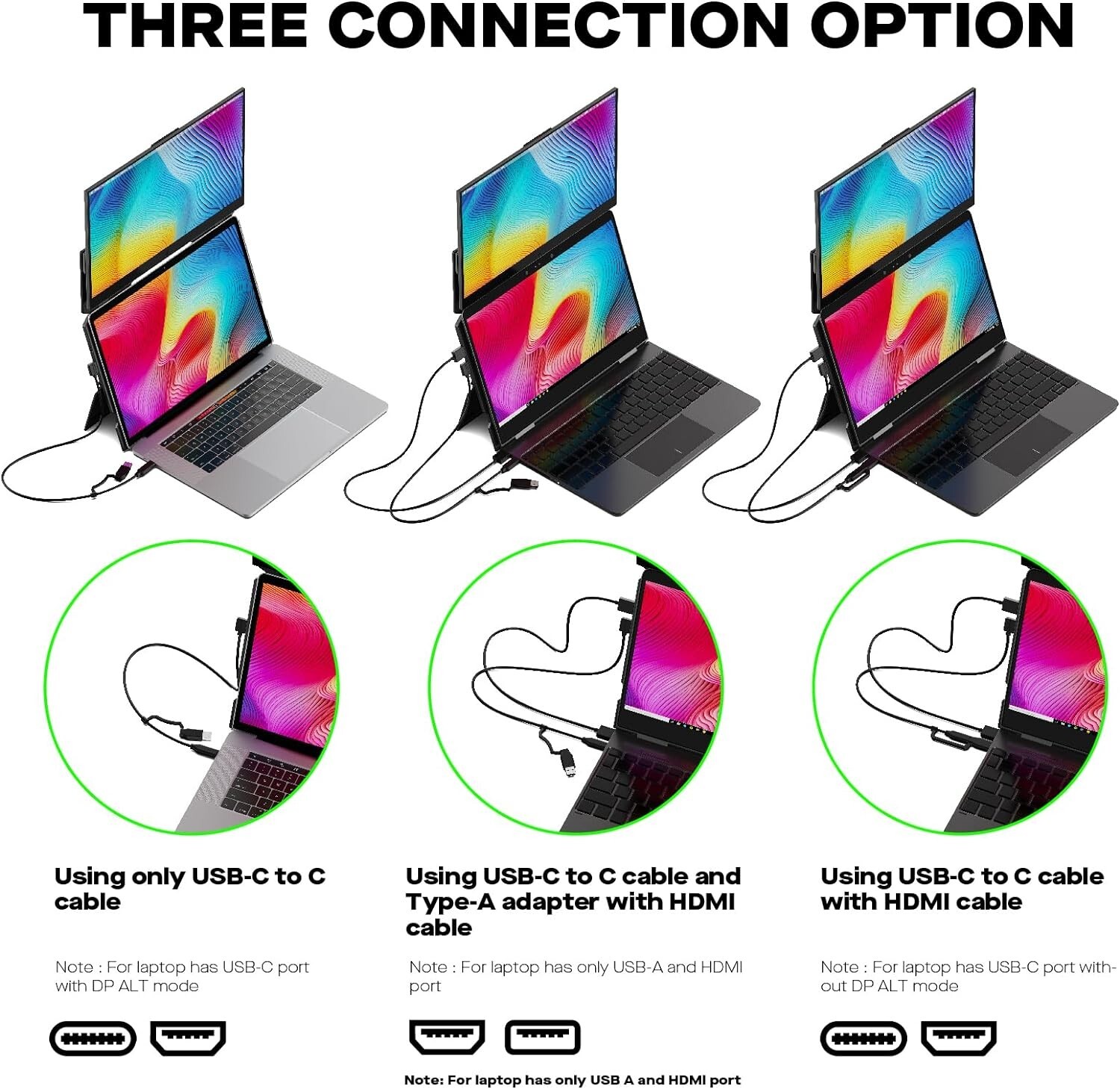 Mobile Pixels 15.6″ Duex Float Portable Stacked Touchscreen Monitor 101-1011P01