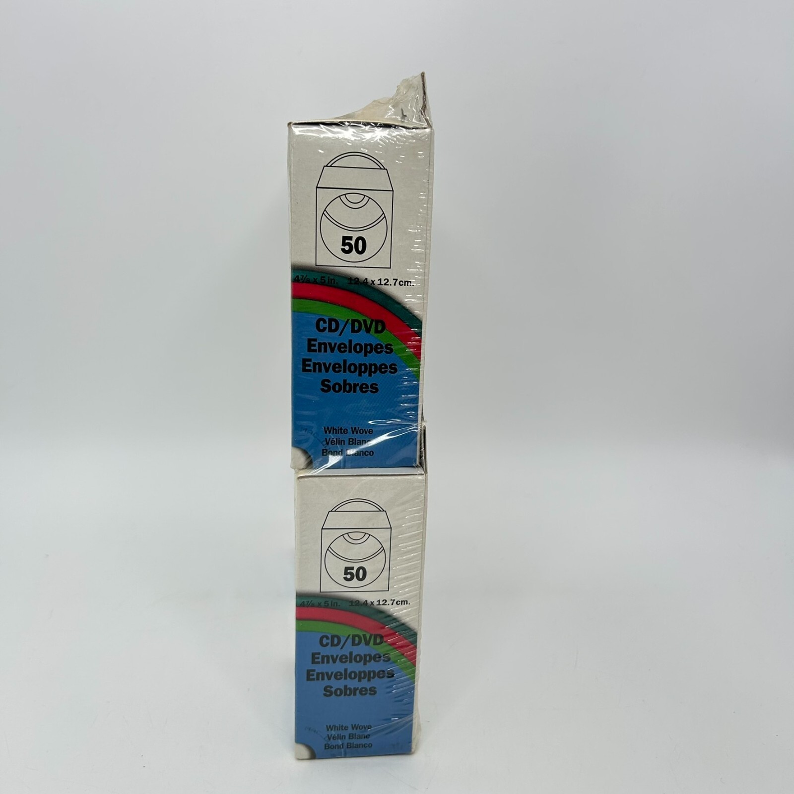Nobility Color Tech Envelopes CD DVD Window Envelopes Bright White 200 Pack NEW