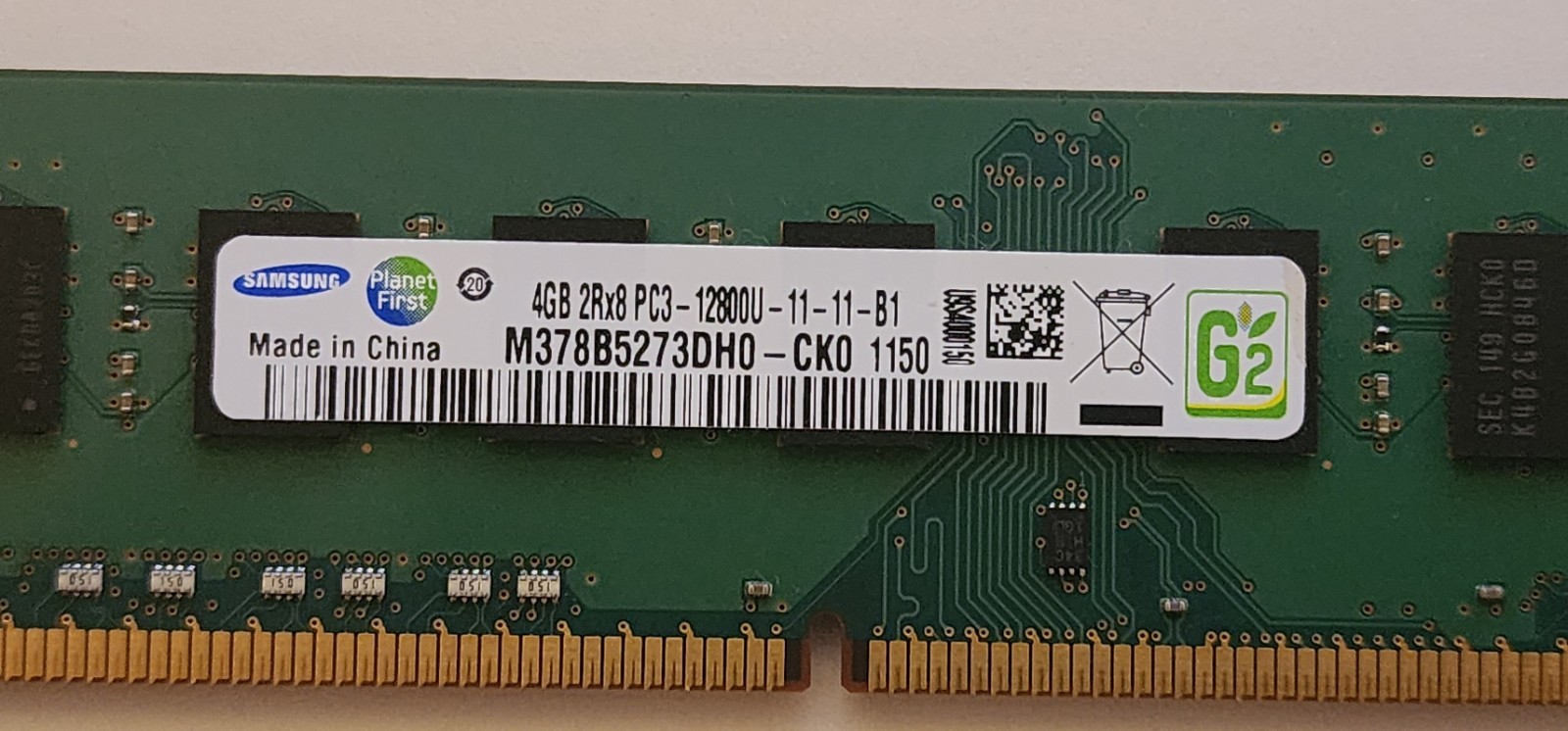 SAMSUNG 8GB (2x4GB) 1RX8PC3-12800U M378B5173QH0-CK0