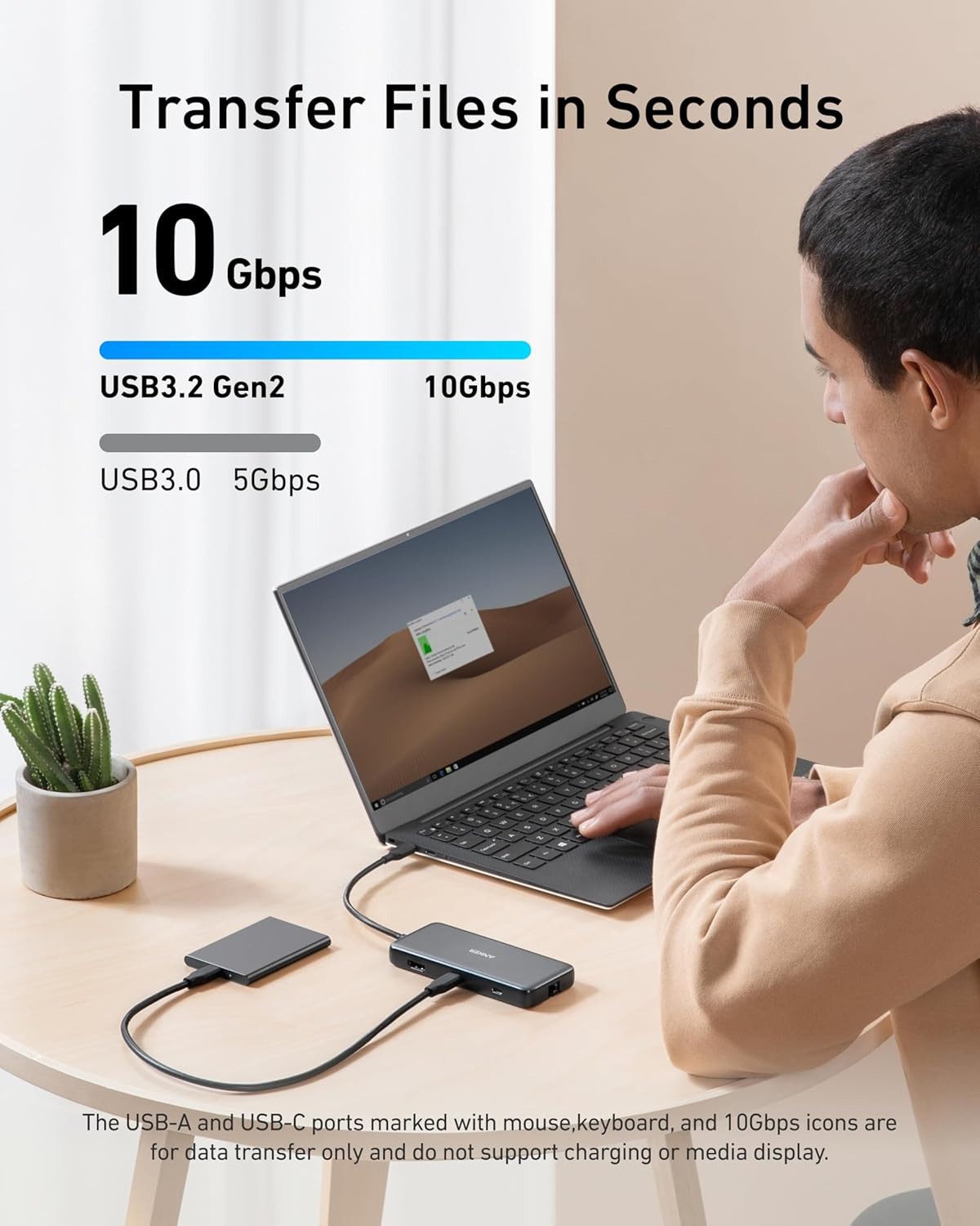 Anker 8-in-1 USB-C Hub HDMI 4K Ethernet 85W PD USB 3.2 SD Card Reader 10Gbps