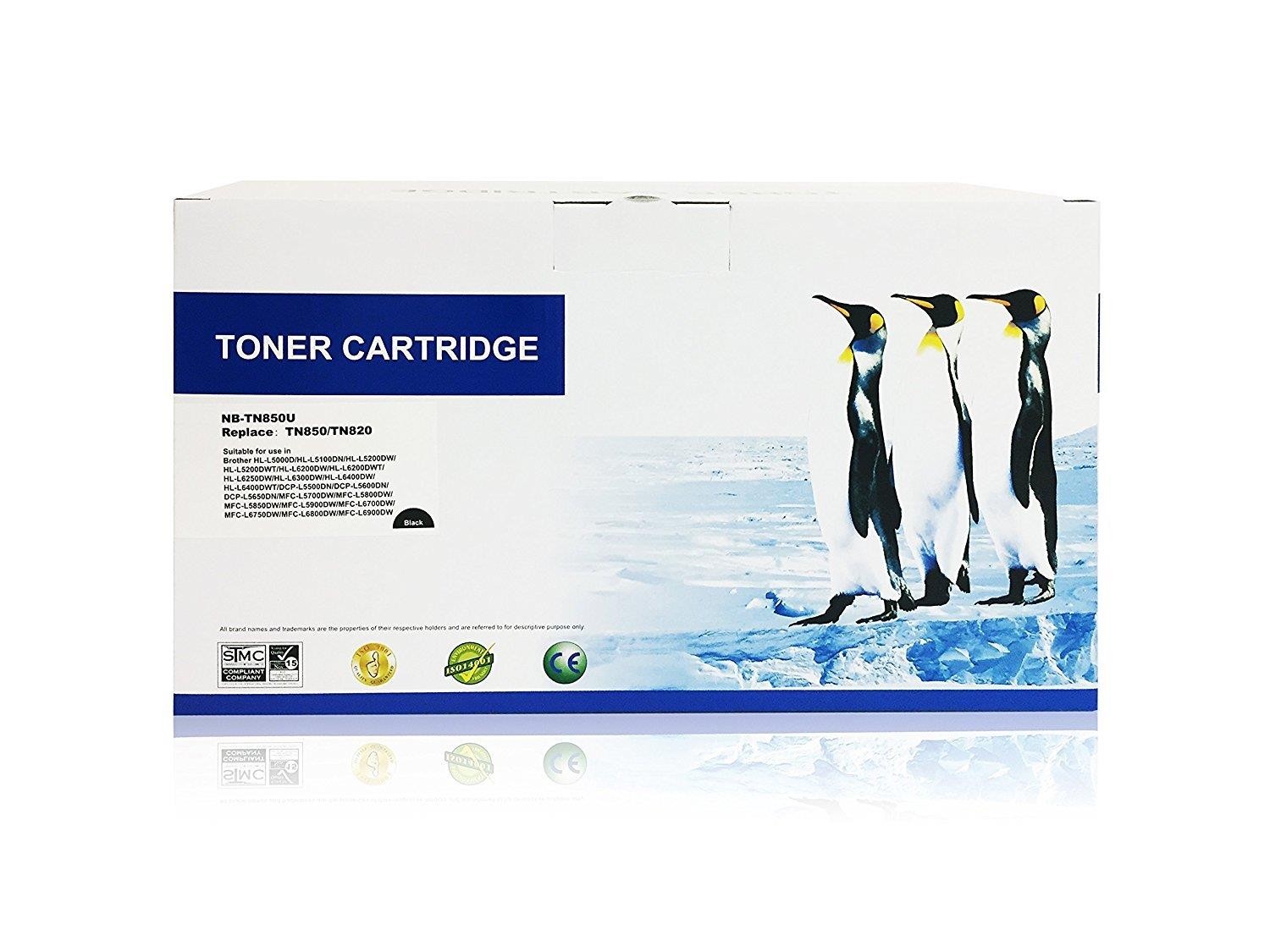 2-PK Super Supply Compatible Brother Tn850 Tn-850 Black High Yield