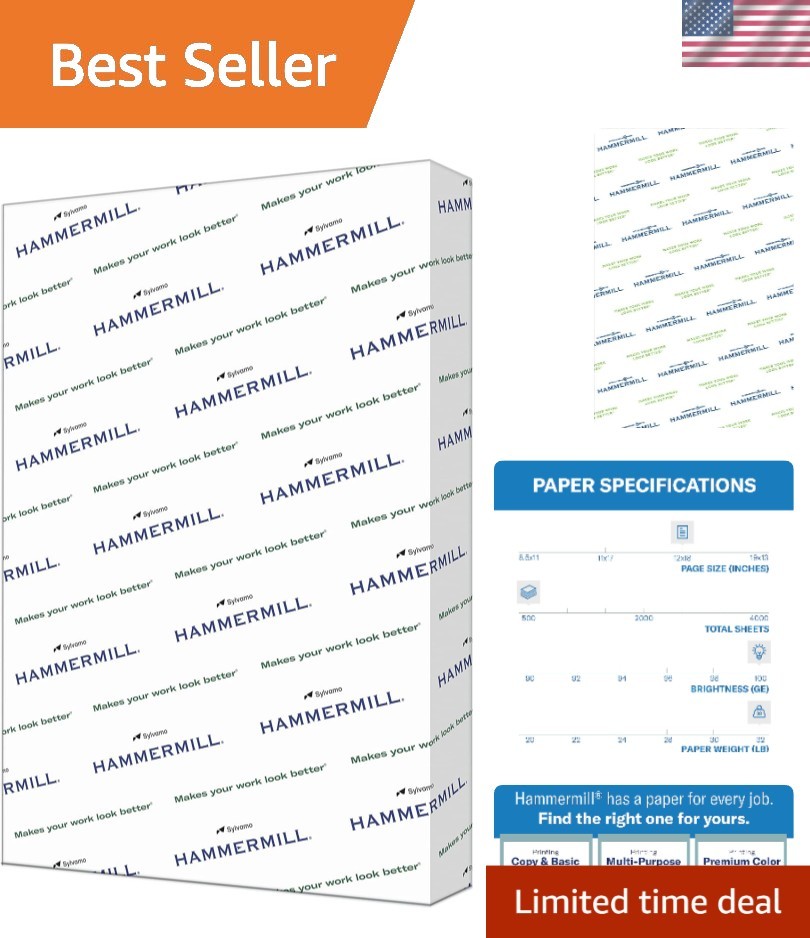 32 lb Color Copy Paper 12×18 – 500 Sheets, 100 Bright, Eco-friendly