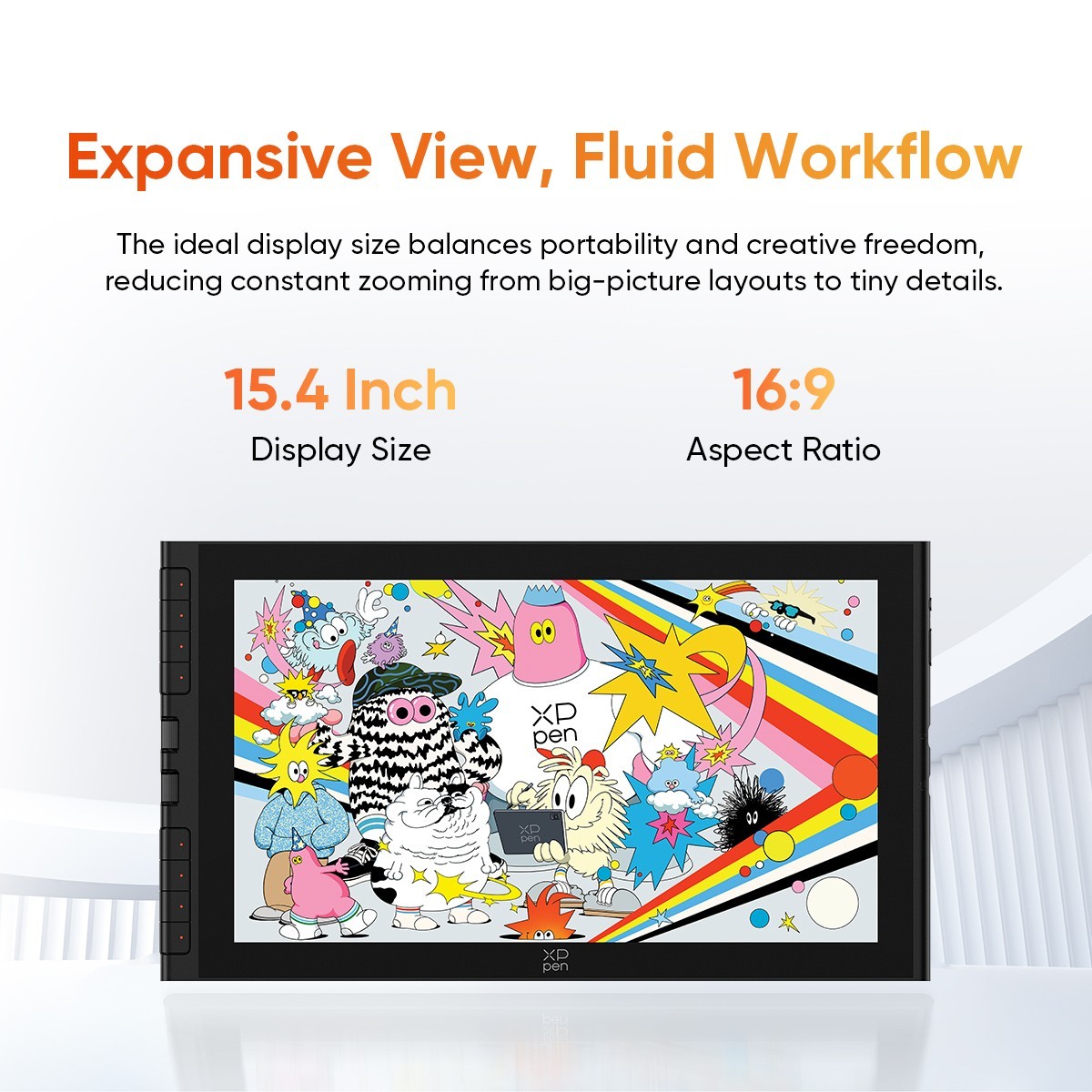 XP-Pen Artist 16 3rd Drawing Tablet Anti-Glare Screen 2 Dials and 8 HotKeys
