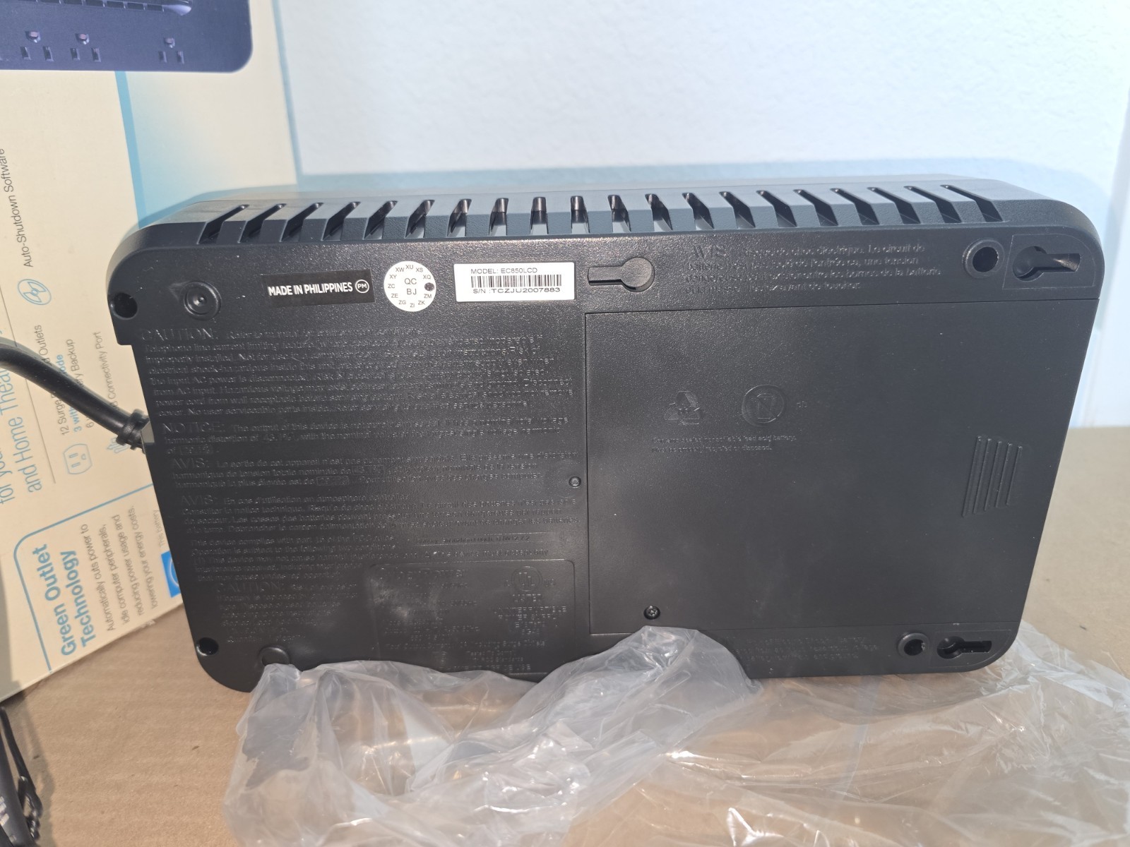 EC850LCD Ecologic UPS Battery Backup and Surge Protector, 850VA/510W, 12 Outl…