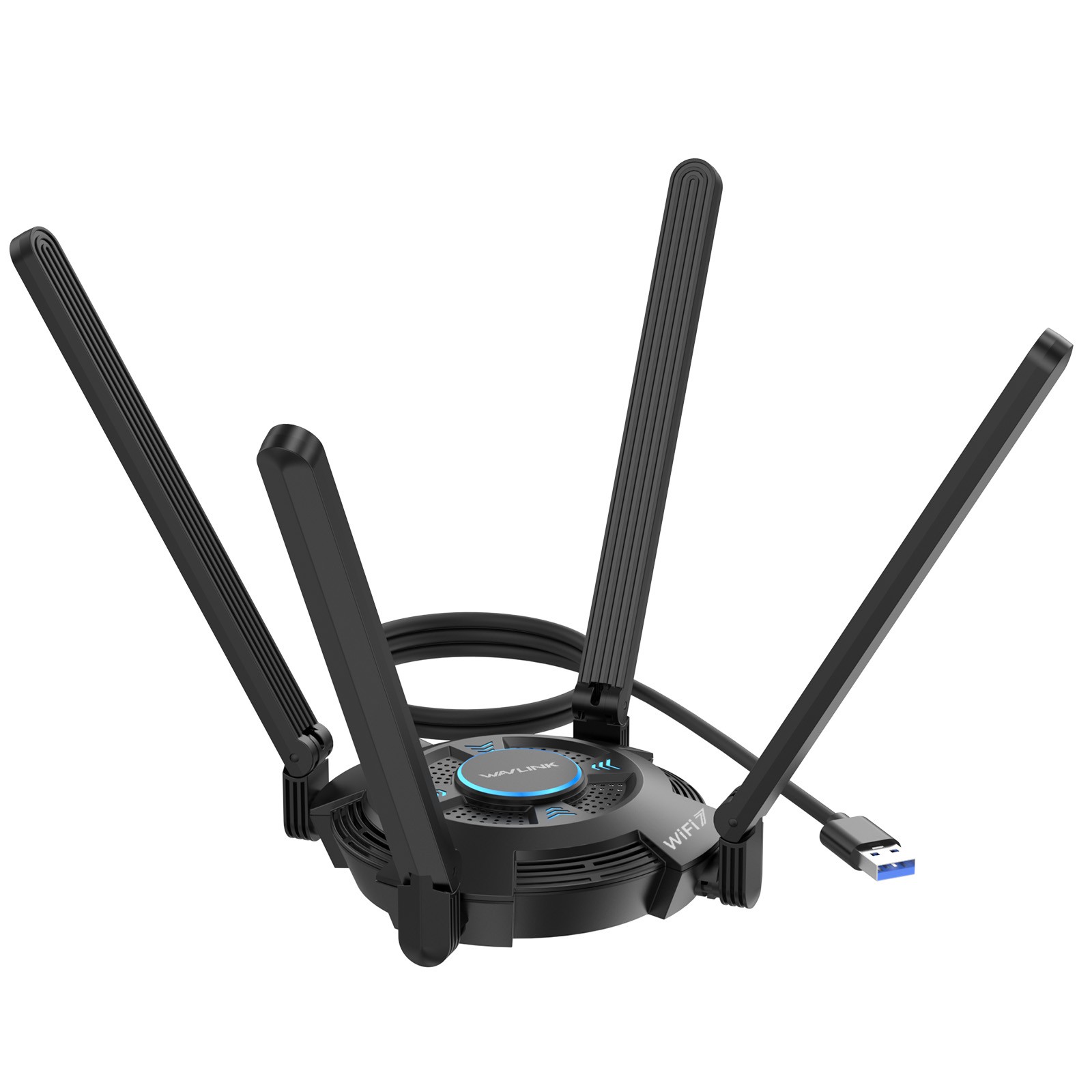 WiFi 7 BE6500 Tri-Band USB 3.0 Wireless Network Adapter with Built-in Driver
