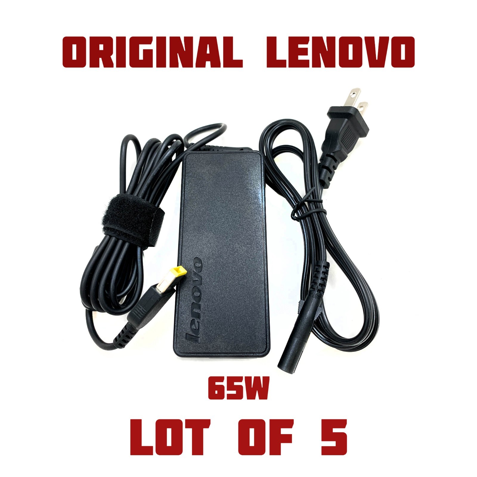 LOT of 5 Original AC Adapter 65W for Lenovo Tiny PC ThinkCentre M900 M910q M920Q