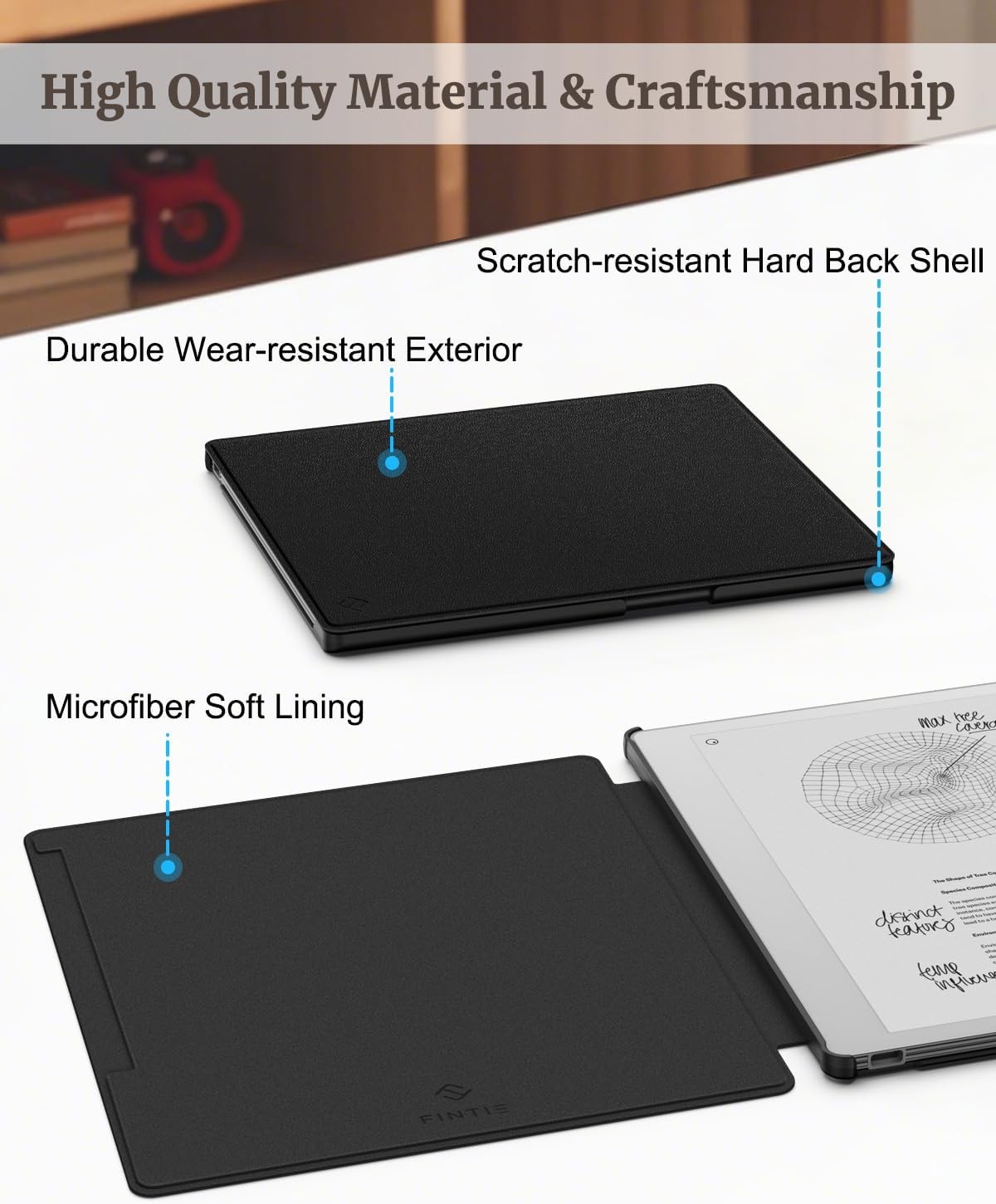 Slim Case for 10.3″ Remarkable Paper Pure 2026 Lightweight Hard Back Shell Cover
