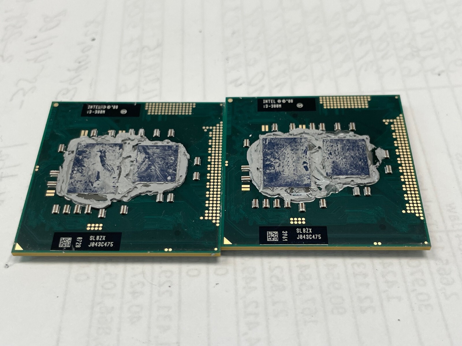 2 PCS Intel Core i3-380M SLBZX 2.53GHz 512KB/3MB Cache Socket G1 CPU Processor