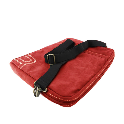 miim Soft Gold Faux Suede 13″ inch Laptop Sleeve (Red) with Shoulder Strap
