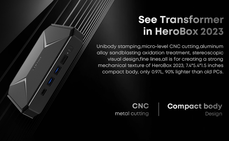 CHUWI MINI PC HEROBOX Intel N100 256GB SSD 8GB RAM Windows 11 Desktop Computer