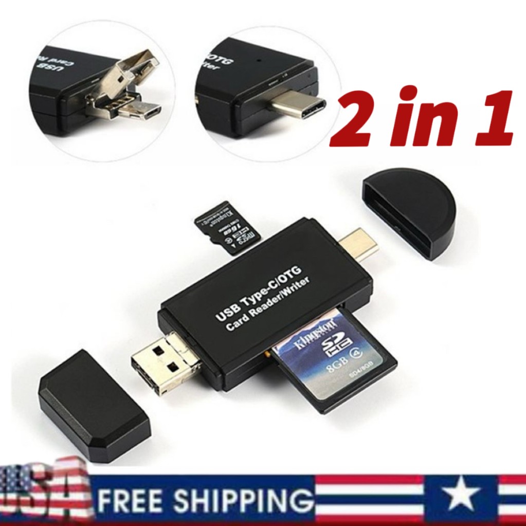 Card Reader USB 2.0 Type C Micro TF OTG Smart Memory Adapter Laptop Computer Lot