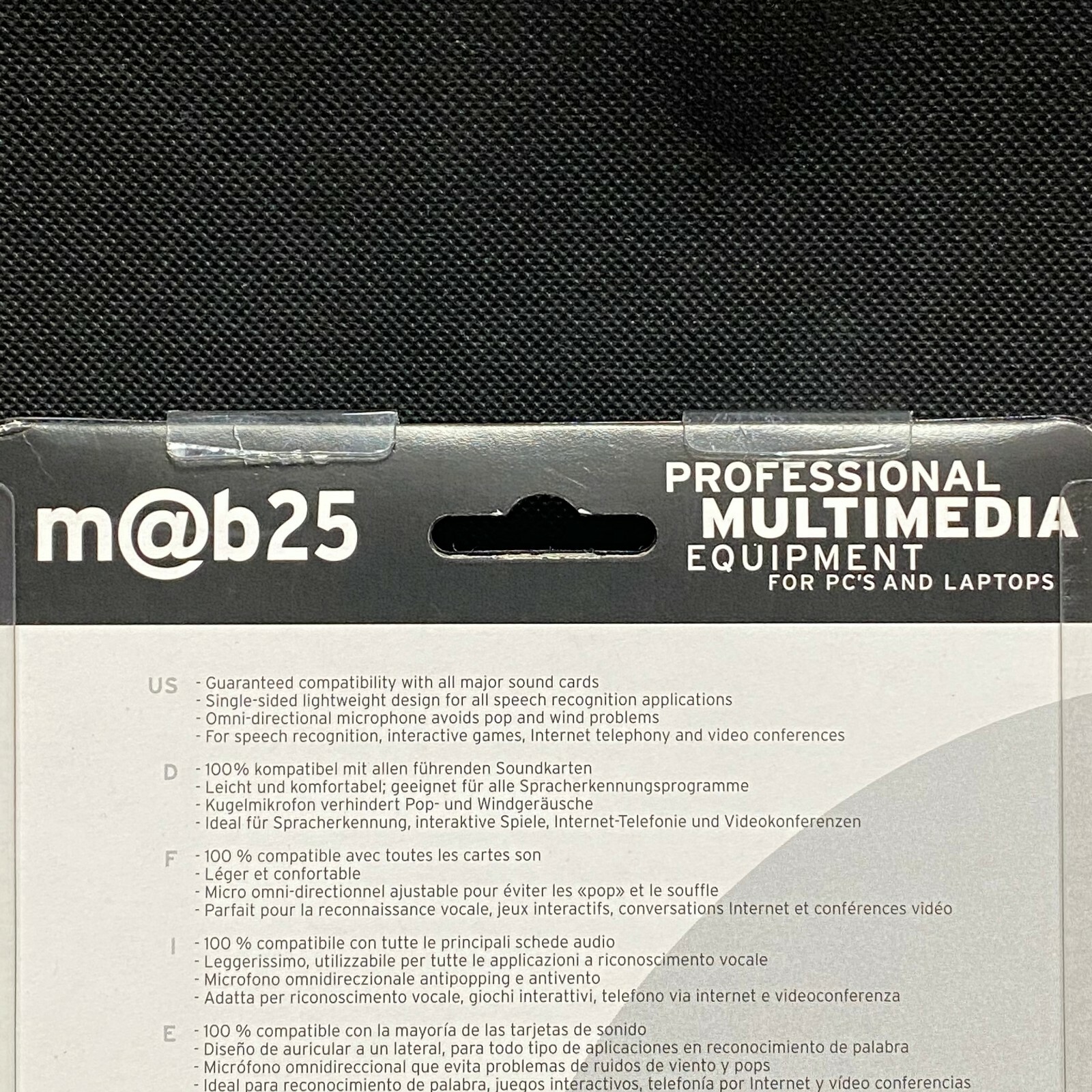 Sennheiser Mediacoustics Professional Single Sided Multimedia Headset m@b25 MB25