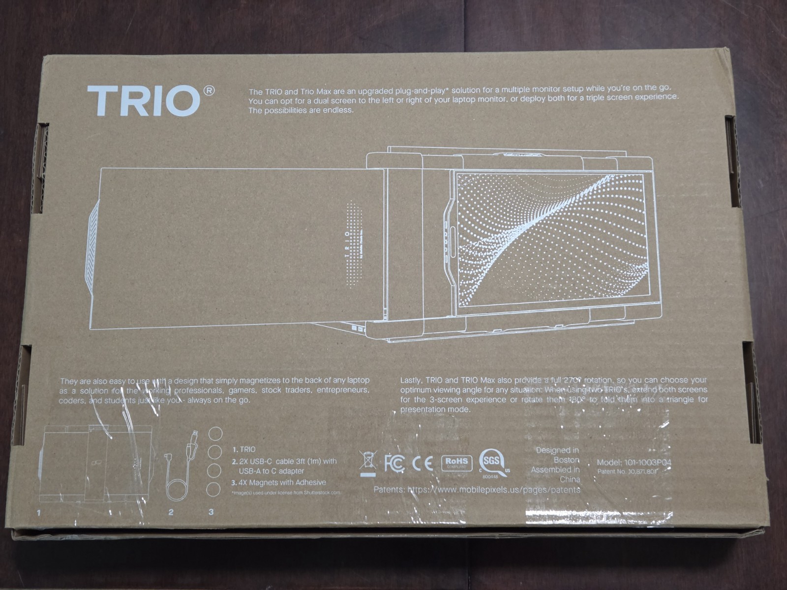 Mobile Pixels – TRIO 2.0 13.3″ LCD Monitor – Black 101-1003P04