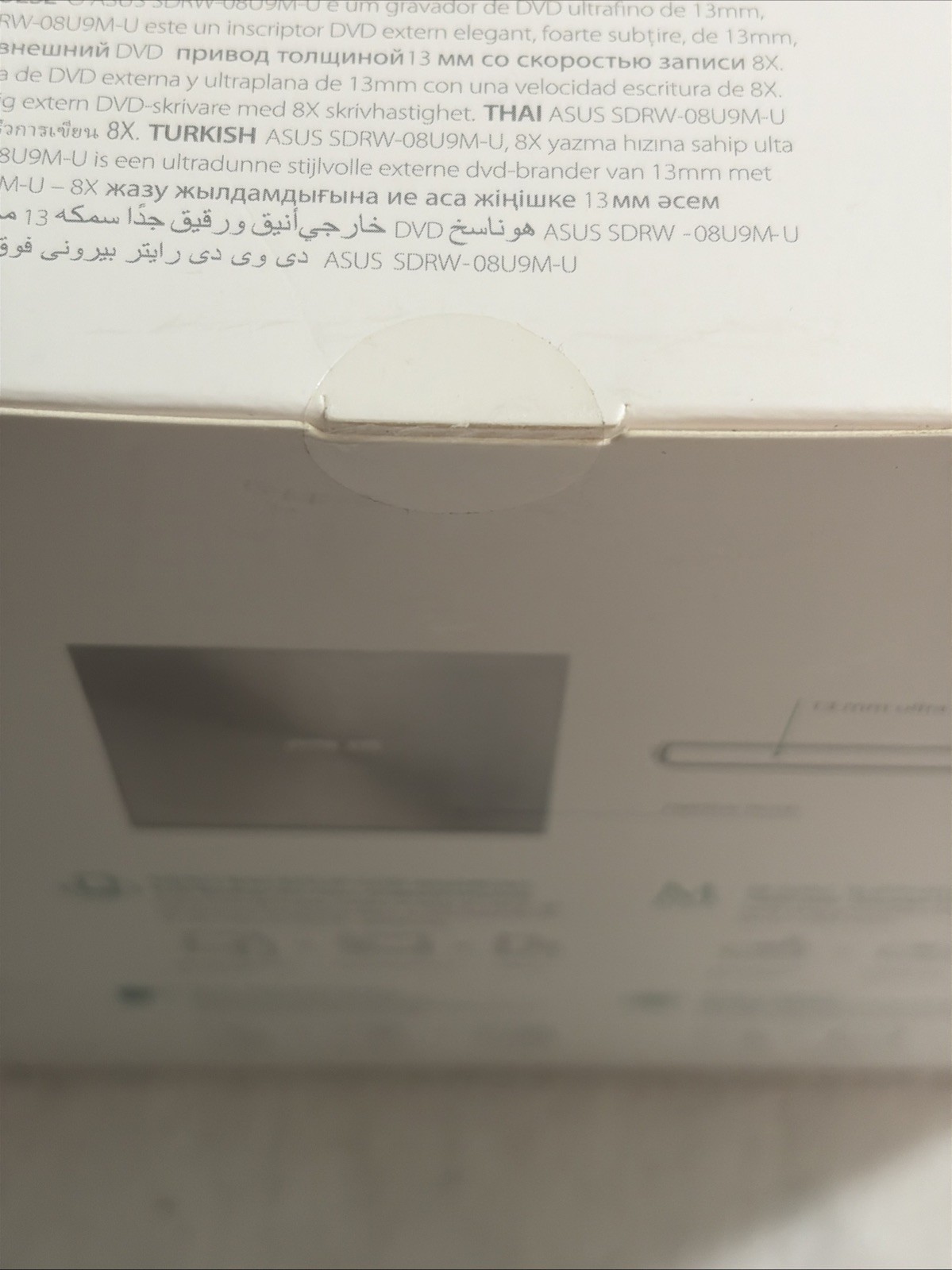 ASUS SDRW 08U9M U External DVD Drive USB Type C Silver for Mac Windows PC