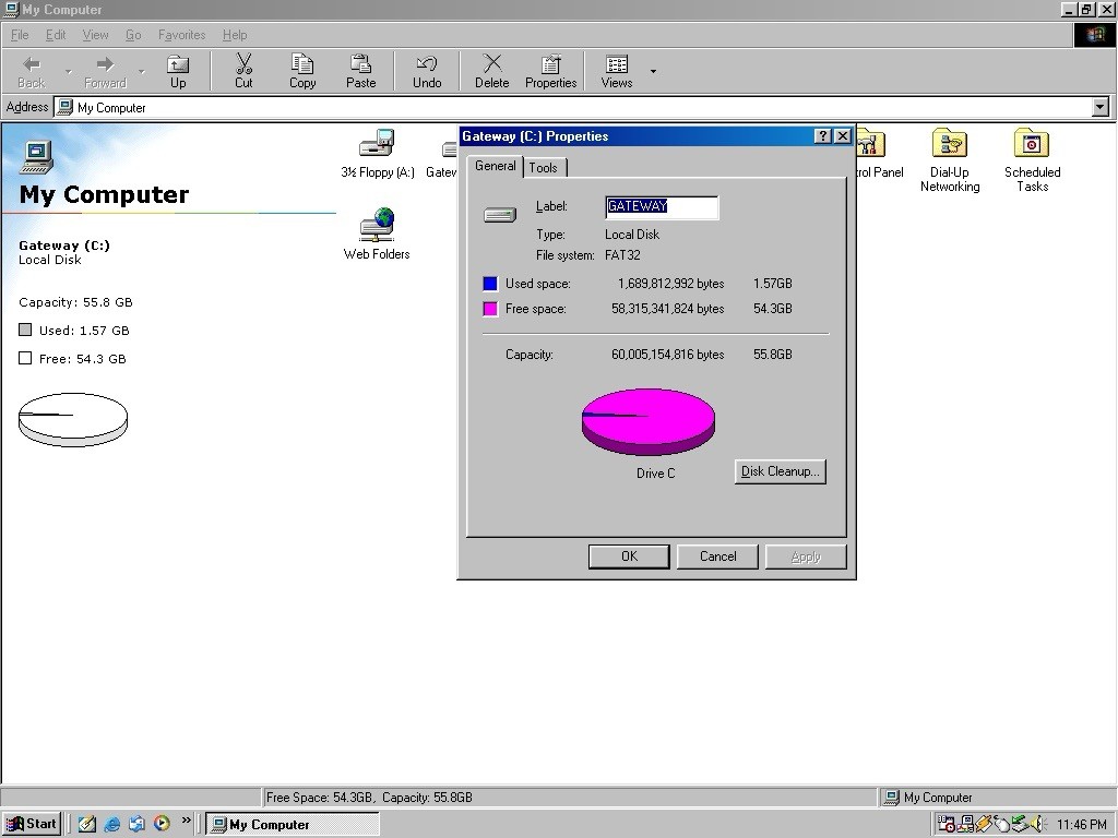 Gateway Tower GP7 500 Intel Pentium III 256MB SDRAM 60GB SSD Win98SE All Updates