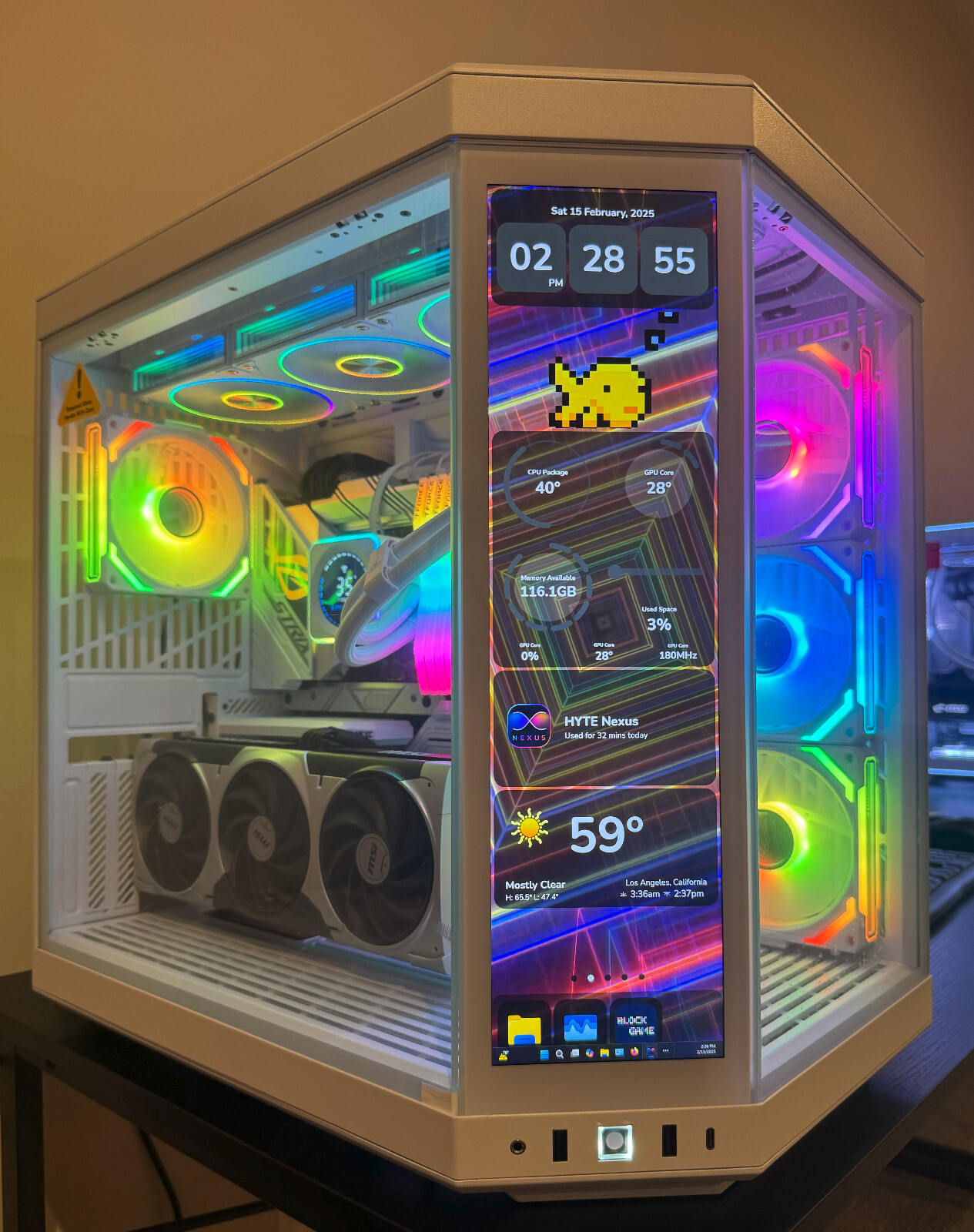 RTX 5080 CUSTOM BUILT GAMING PC – RYZEN 9800X3D 64GB DDR5 4TB SSD WHITE BUILD