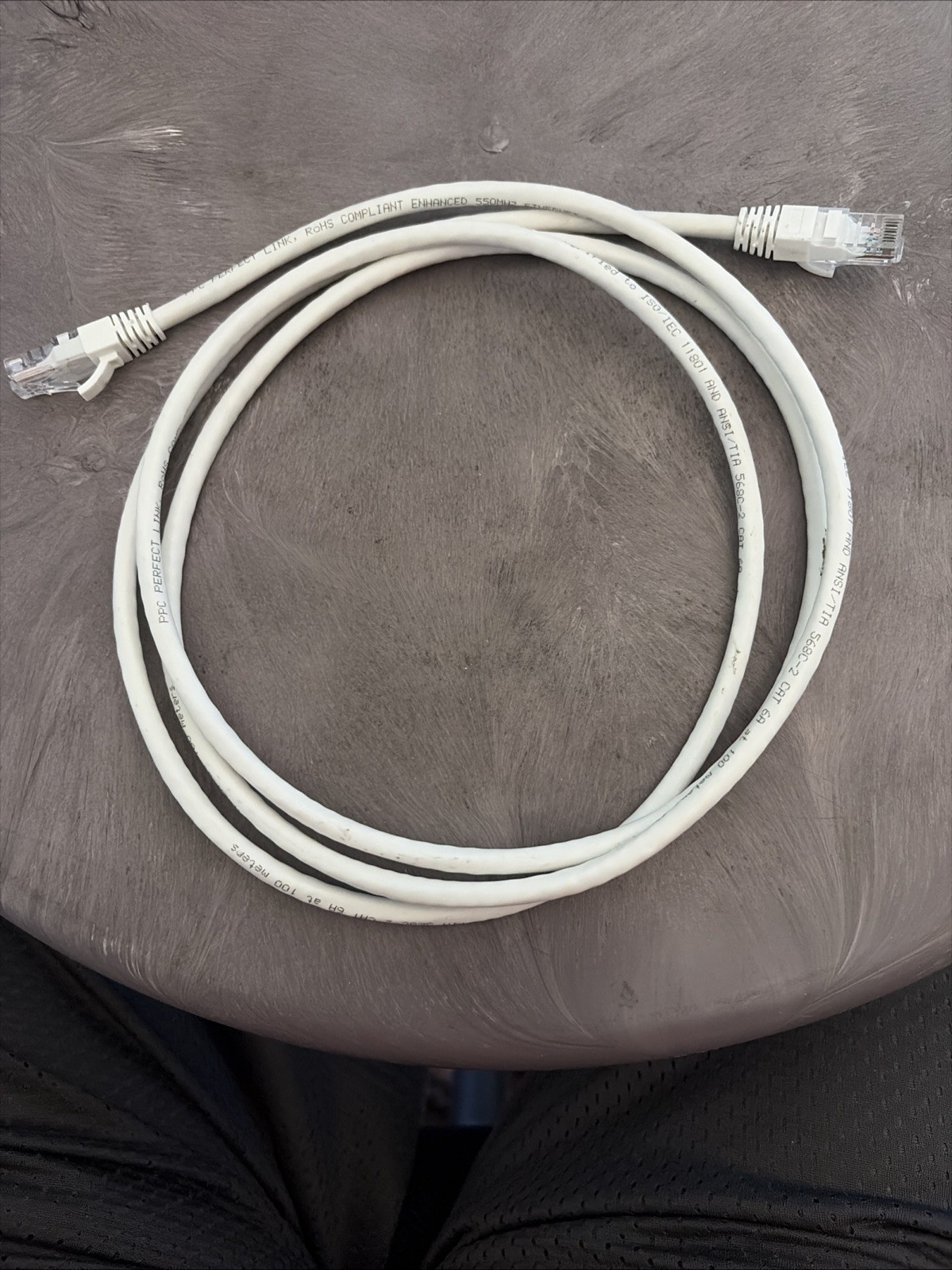 White Ethernet Cable PPC Perfect Link RoHS Compliant Enhanced 550 MHZ 100 Meters