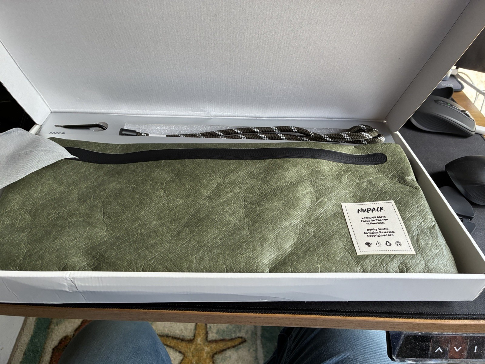 NuPhy NuPack Keyboard Carrying Case Air75v2 Color Camp Green