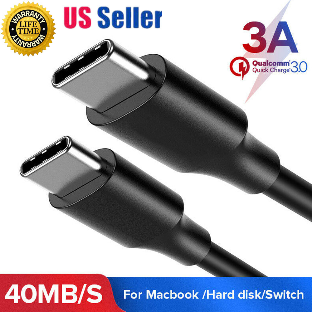 20AWG USB-C Type C to USB C Cable 5V 3A Charging Fast Charger USB 2.0 Data Lead