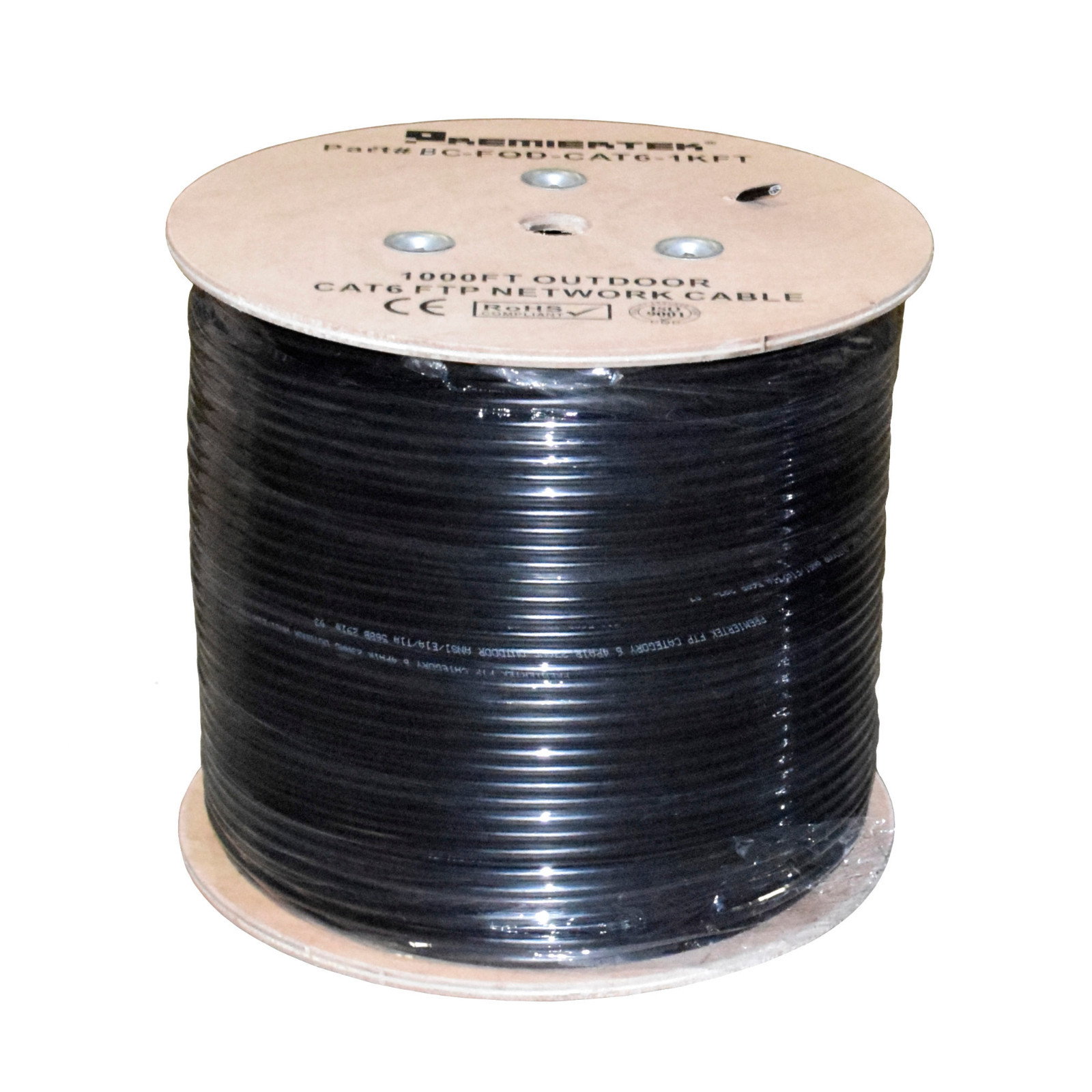Pure Copper FTP CAT6 1000FT Shielded Outdoor 23AWG Cable Solid Direct Burial UV