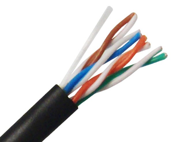 CAT5E Indoor/Outdoor Bulk Ethernet Cable, Solid Copper UTP CMX/CMR, 24 AWG 1000′